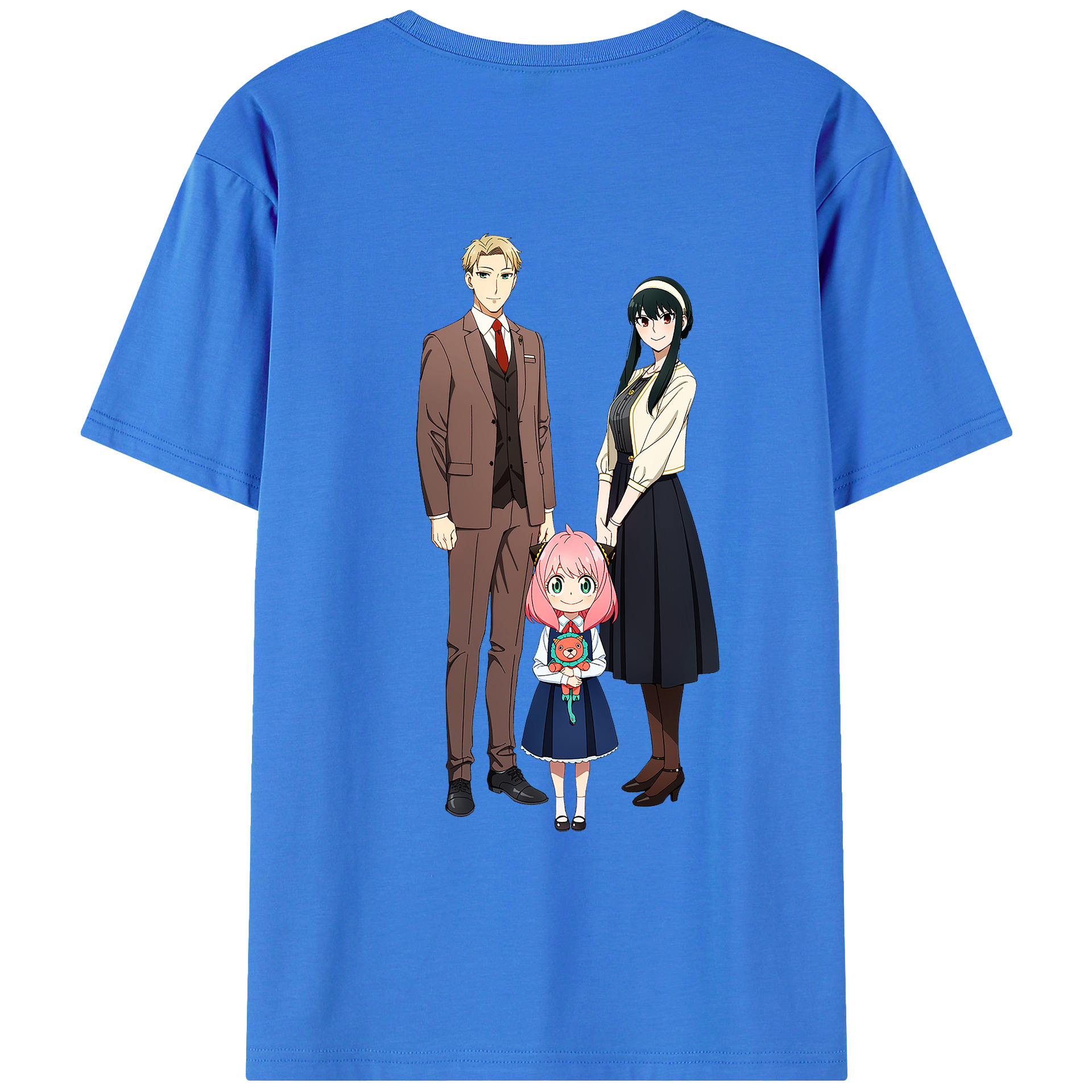 （画像用） SPY×FAMILY间谍家家酒 綿100％ メンズ半袖Tシャツ（バックプリント） 通気性