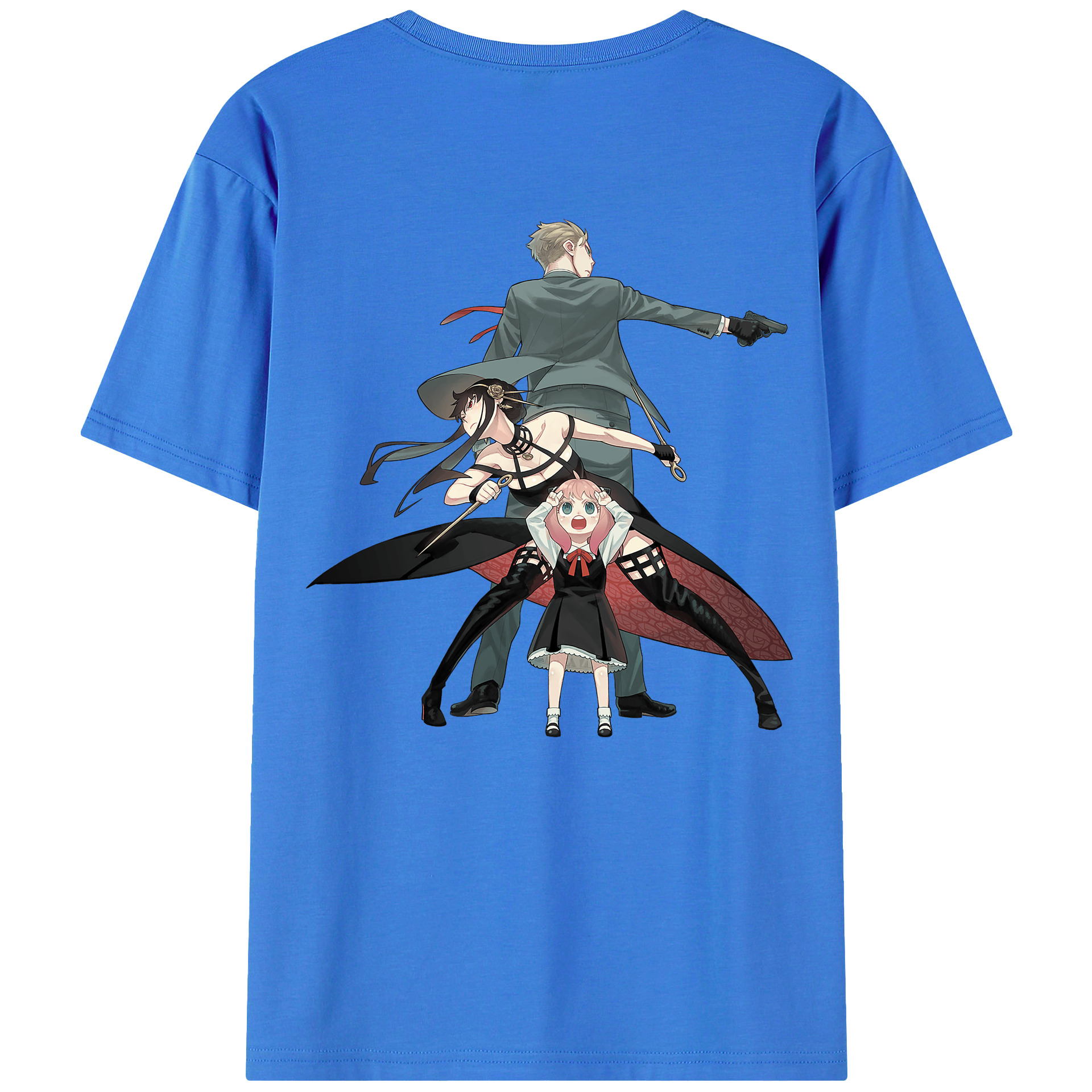 （画像用） SPY×FAMILY间谍家家酒 綿100％ メンズ半袖Tシャツ（バックプリント） 通気性