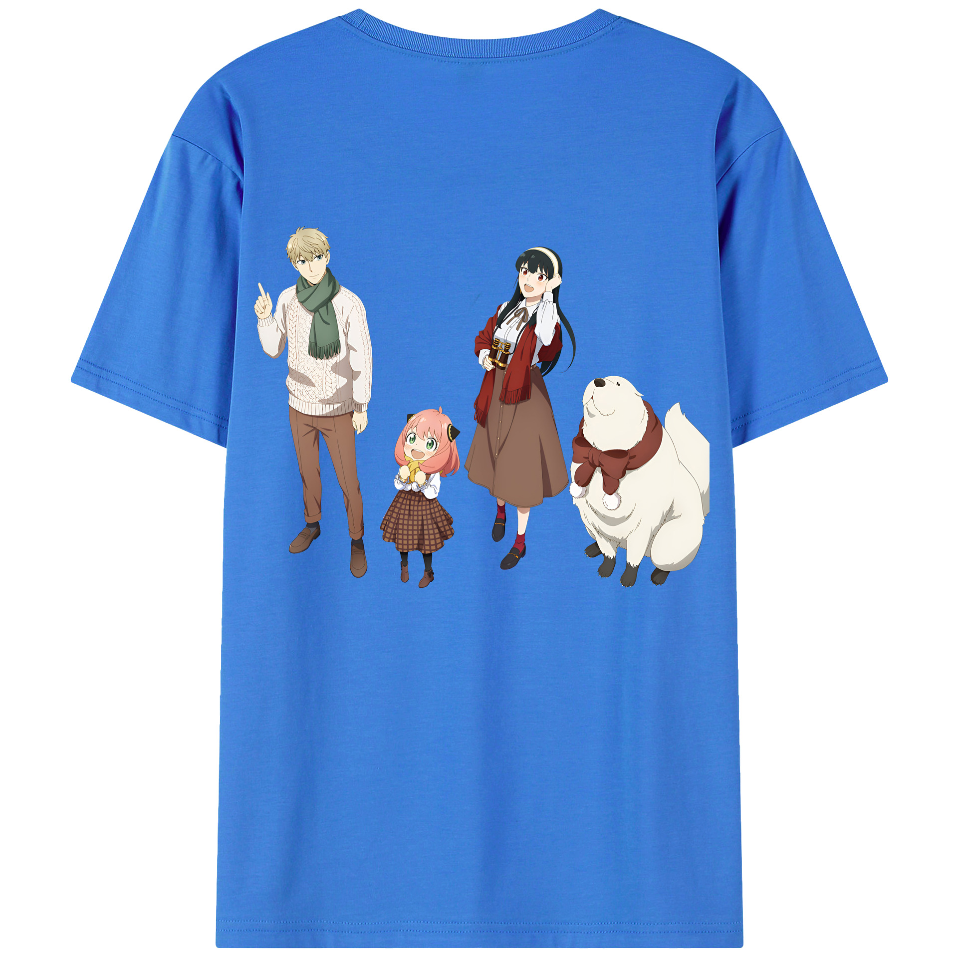 （画像用） SPY×FAMILY间谍家家酒 綿100％ メンズ半袖Tシャツ（バックプリント） 通気性