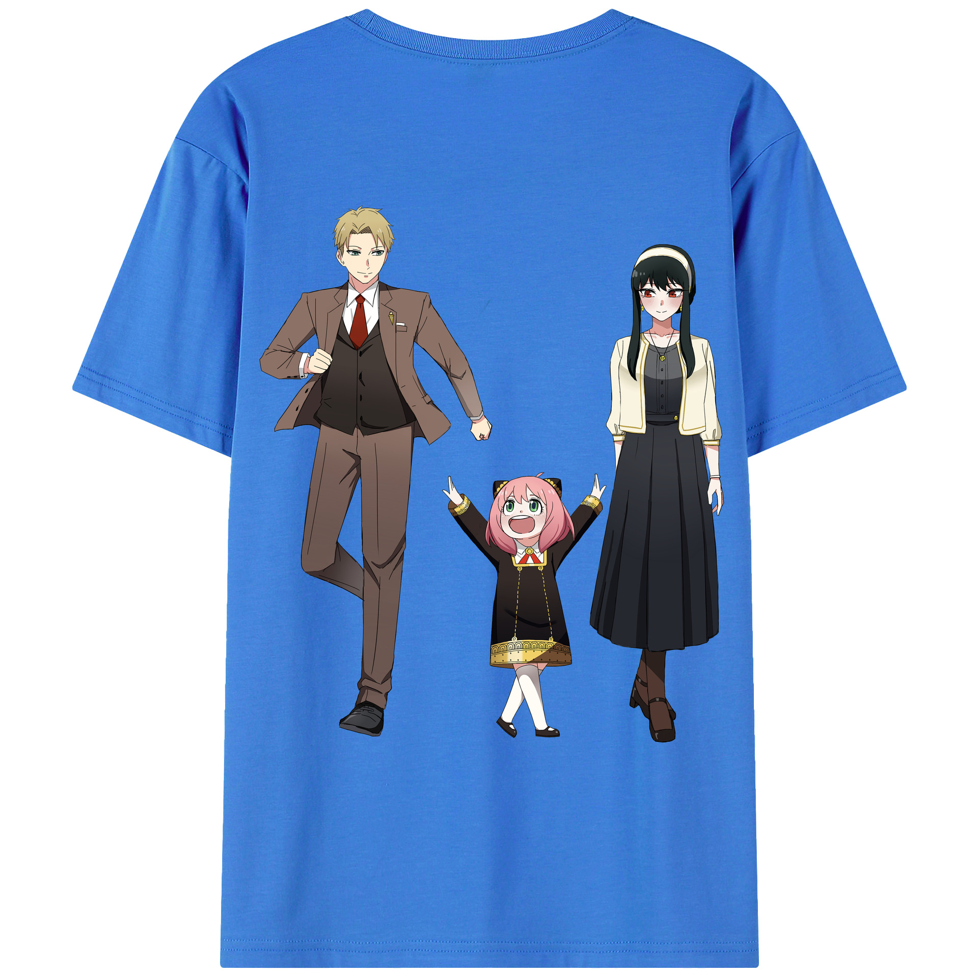 （画像用） SPY×FAMILY间谍家家酒 綿100％ メンズ半袖Tシャツ（バックプリント） 通気性