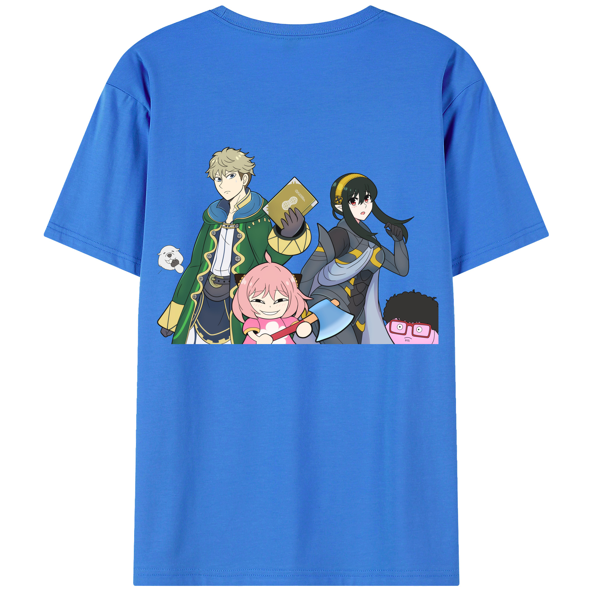 （画像用） SPY×FAMILY间谍家家酒 綿100％ メンズ半袖Tシャツ（バックプリント） 通気性