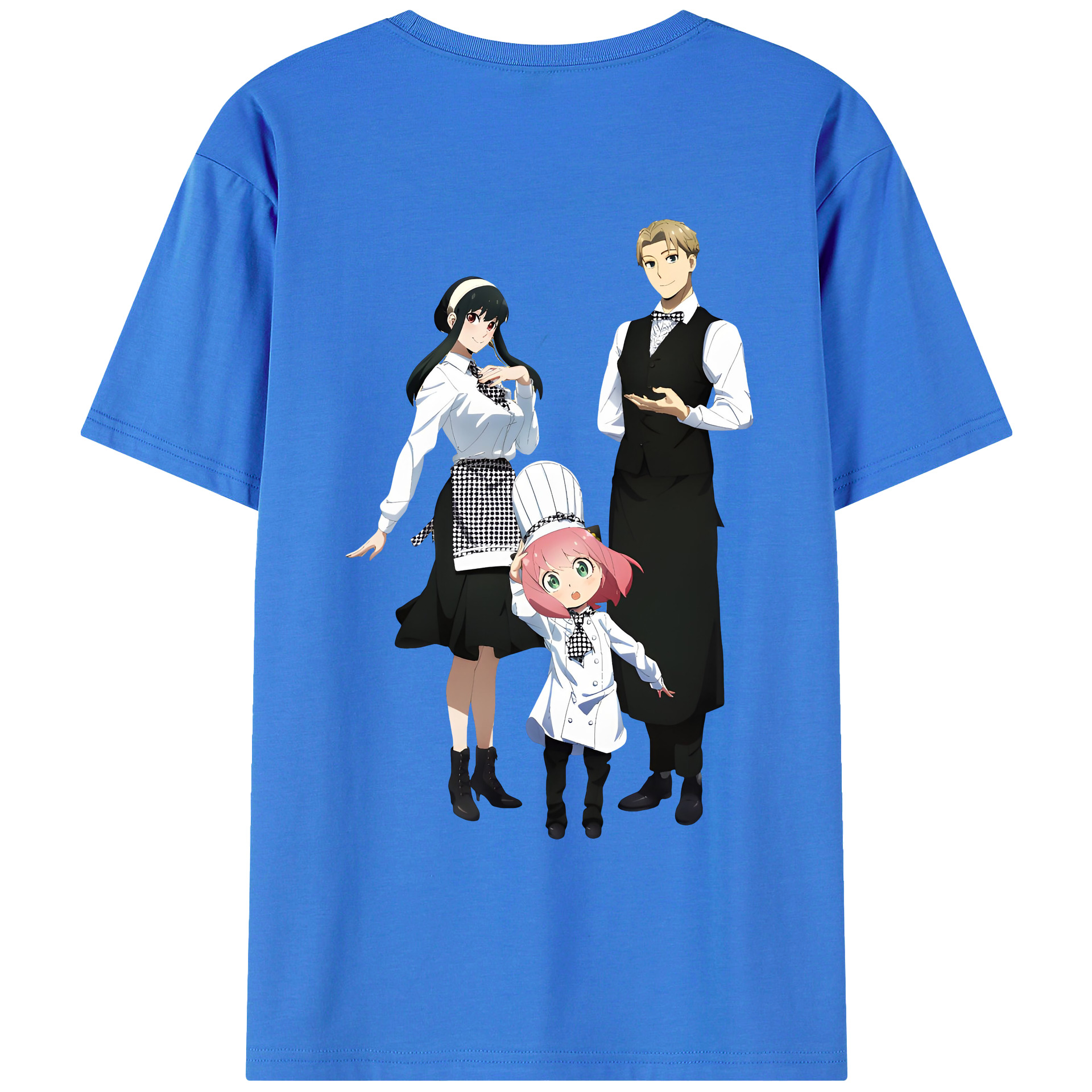 （画像用） SPY×FAMILY间谍家家酒 綿100％ メンズ半袖Tシャツ（バックプリント） 通気性