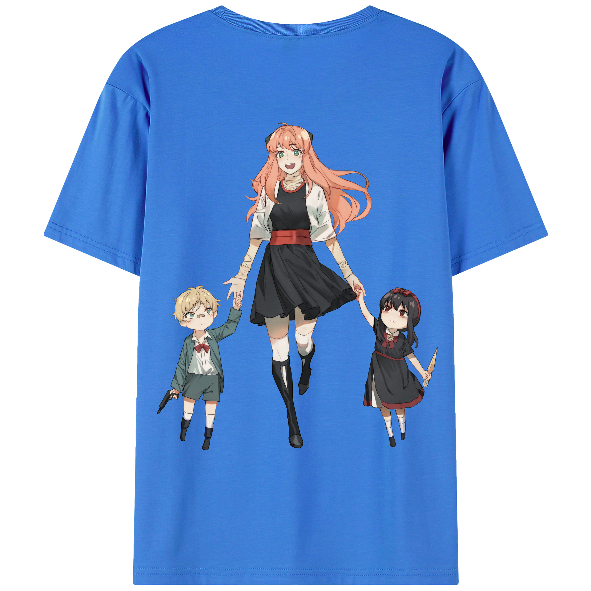 （画像用） SPY×FAMILY间谍家家酒 綿100％ メンズ半袖Tシャツ（バックプリント） 通気性