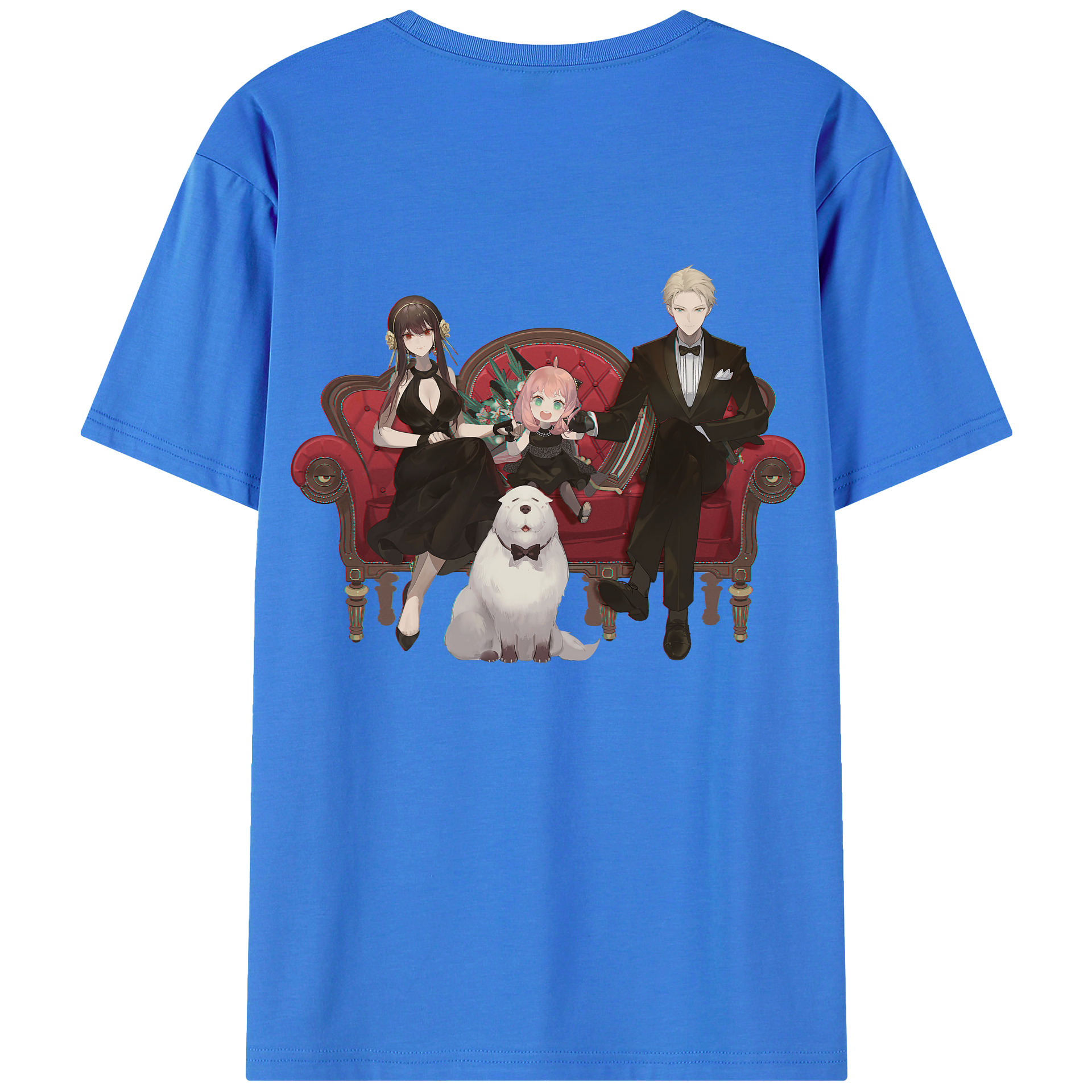 （画像用） SPY×FAMILY间谍家家酒 綿100％ メンズ半袖Tシャツ（バックプリント） 通気性