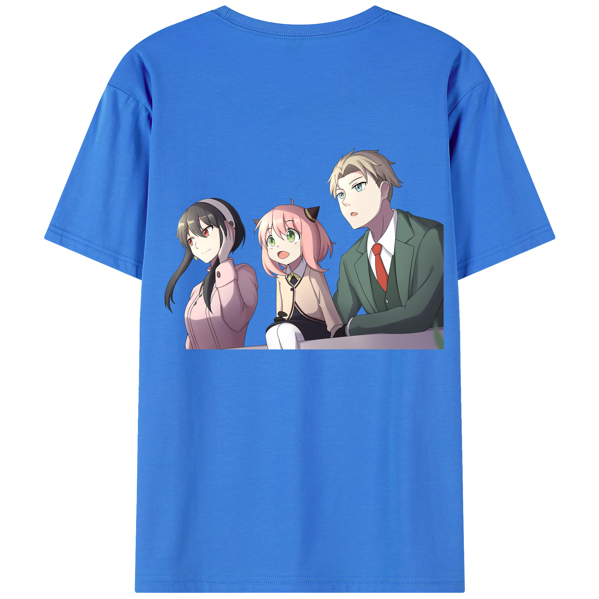 （画像用） SPY×FAMILY间谍家家酒 綿100％ メンズ半袖Tシャツ（バックプリント） 通気性