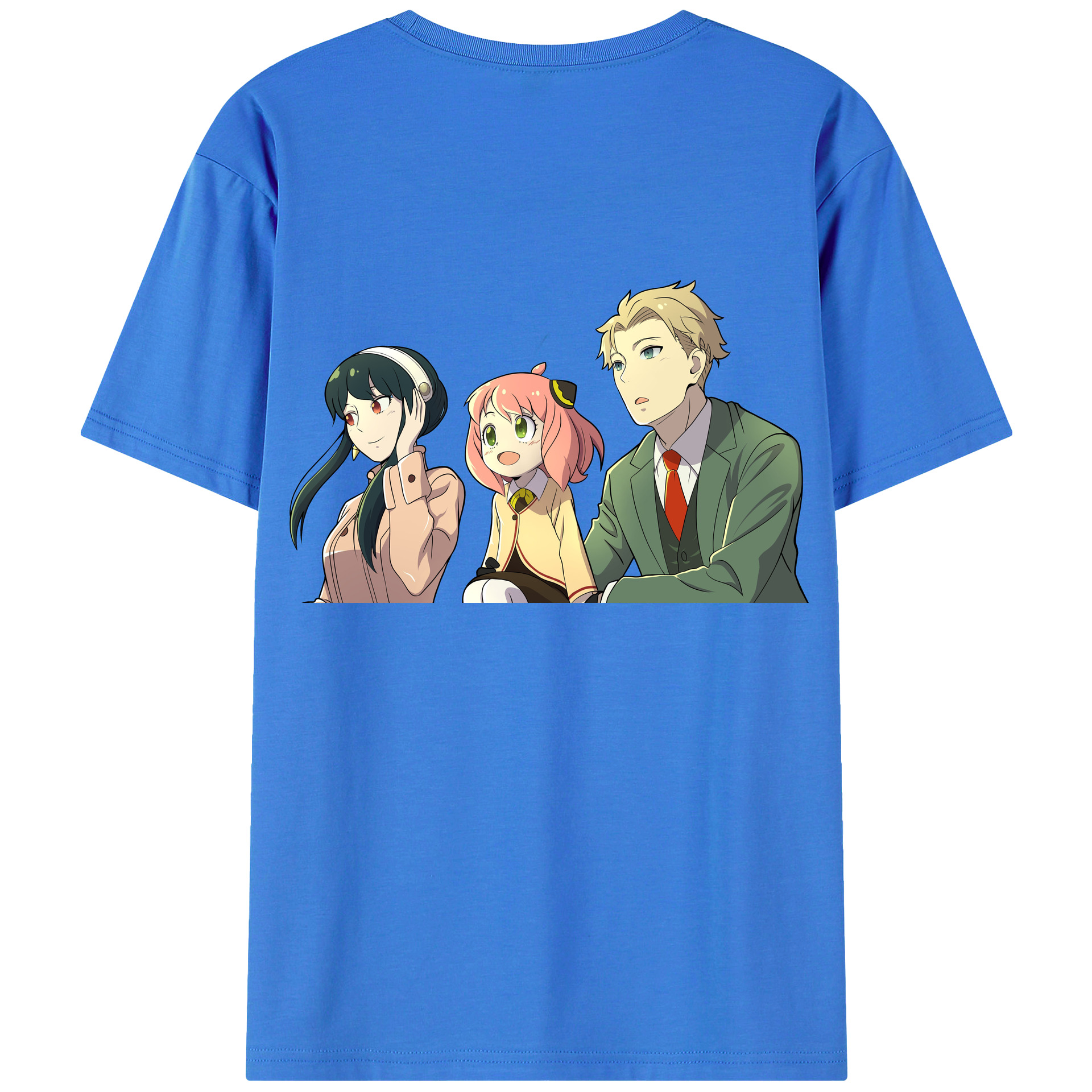 （画像用） SPY×FAMILY间谍家家酒 綿100％ メンズ半袖Tシャツ（バックプリント） 通気性