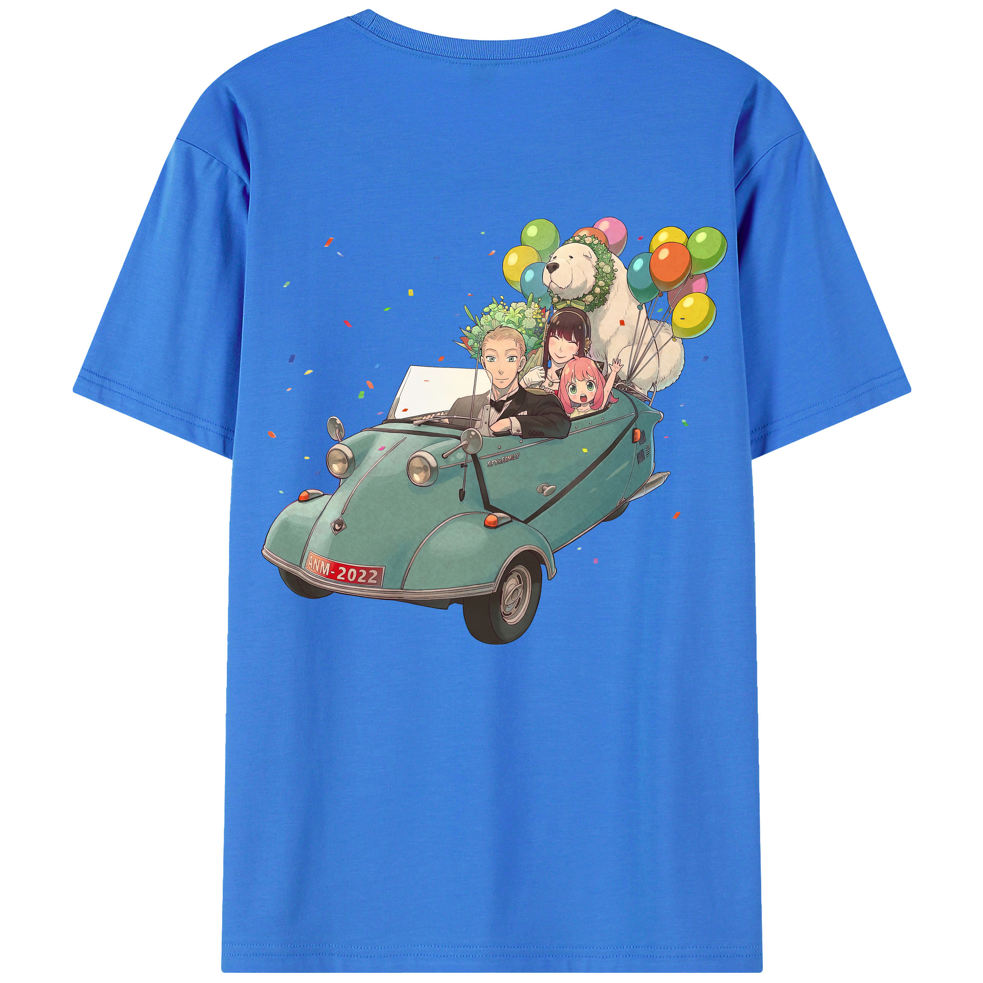 （画像用） SPY×FAMILY间谍家家酒 綿100％ メンズ半袖Tシャツ（バックプリント） 通気性