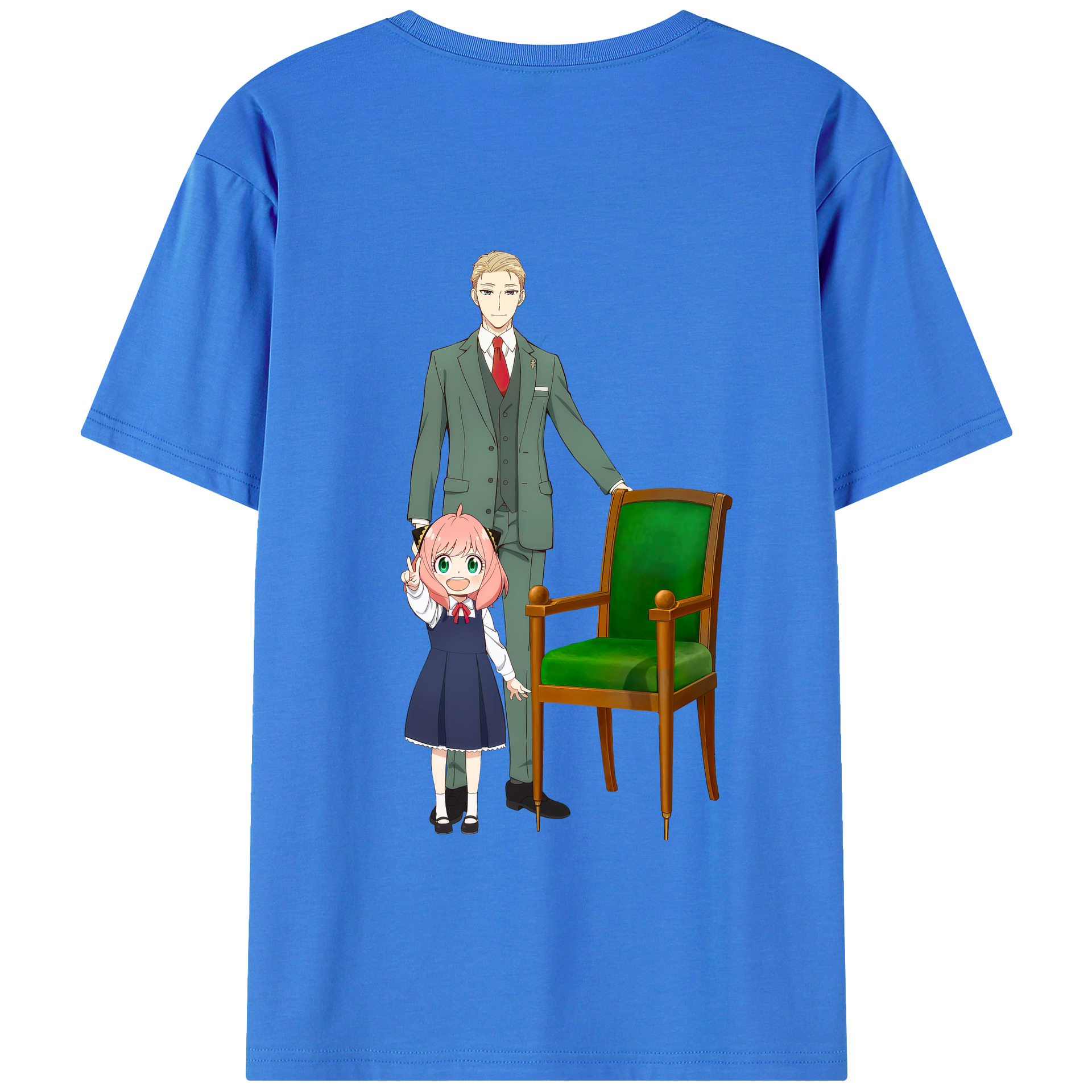 （画像用） SPY×FAMILY间谍家家酒 綿100％ メンズ半袖Tシャツ（バックプリント） 通気性