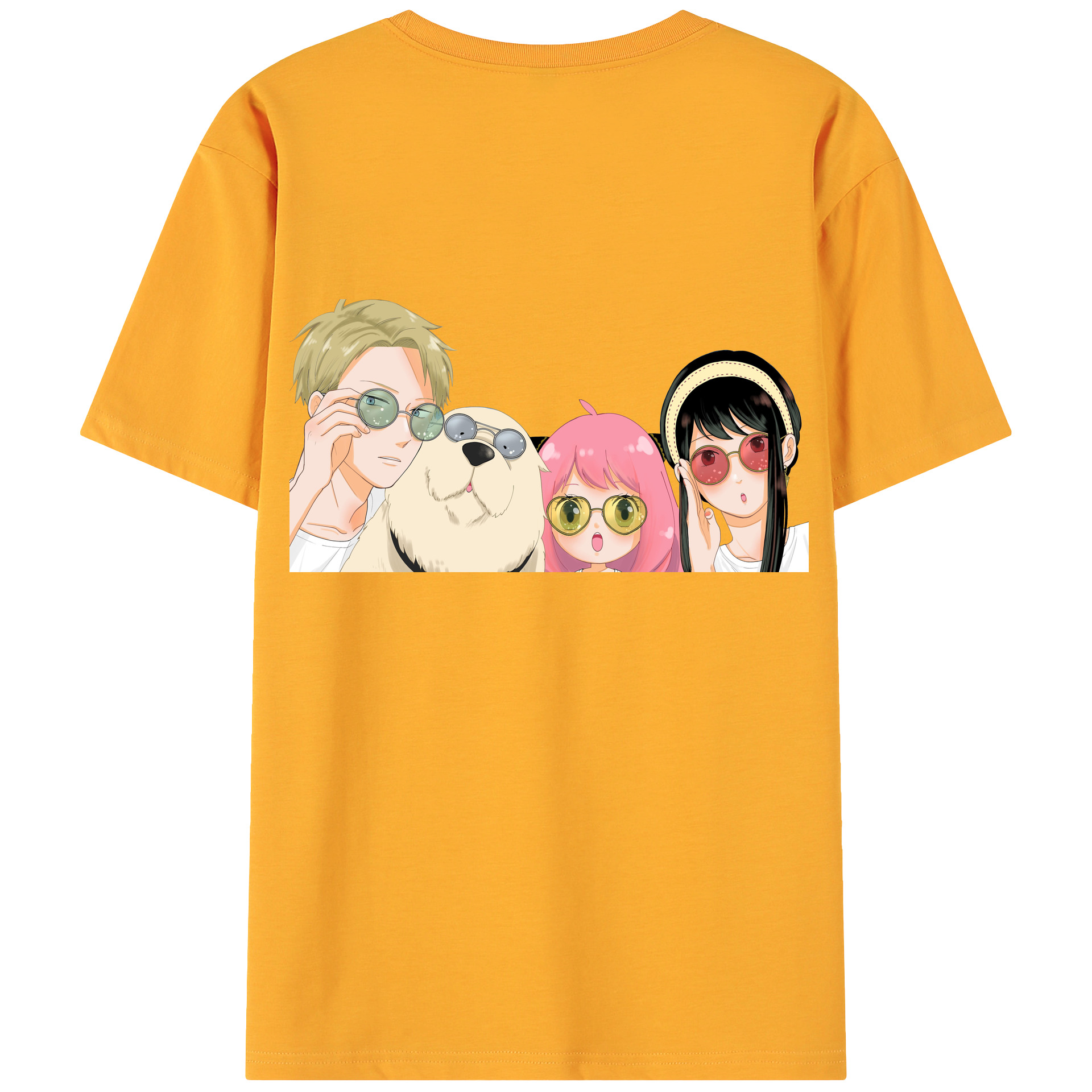 （画像用） SPY×FAMILY间谍家家酒 綿100％ メンズ半袖Tシャツ（バックプリント） 通気性