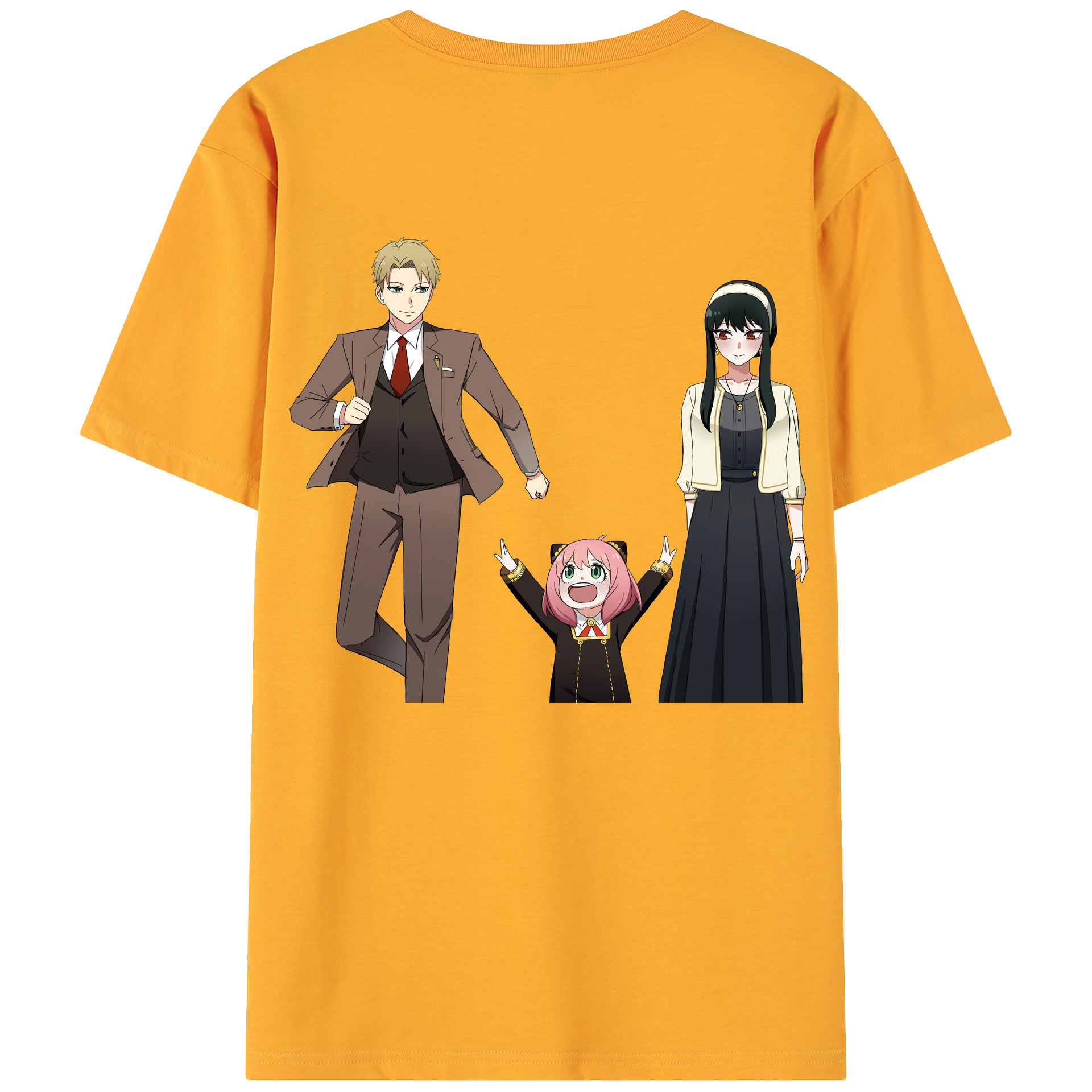 （画像用） SPY×FAMILY间谍家家酒 綿100％ メンズ半袖Tシャツ（バックプリント） 通気性
