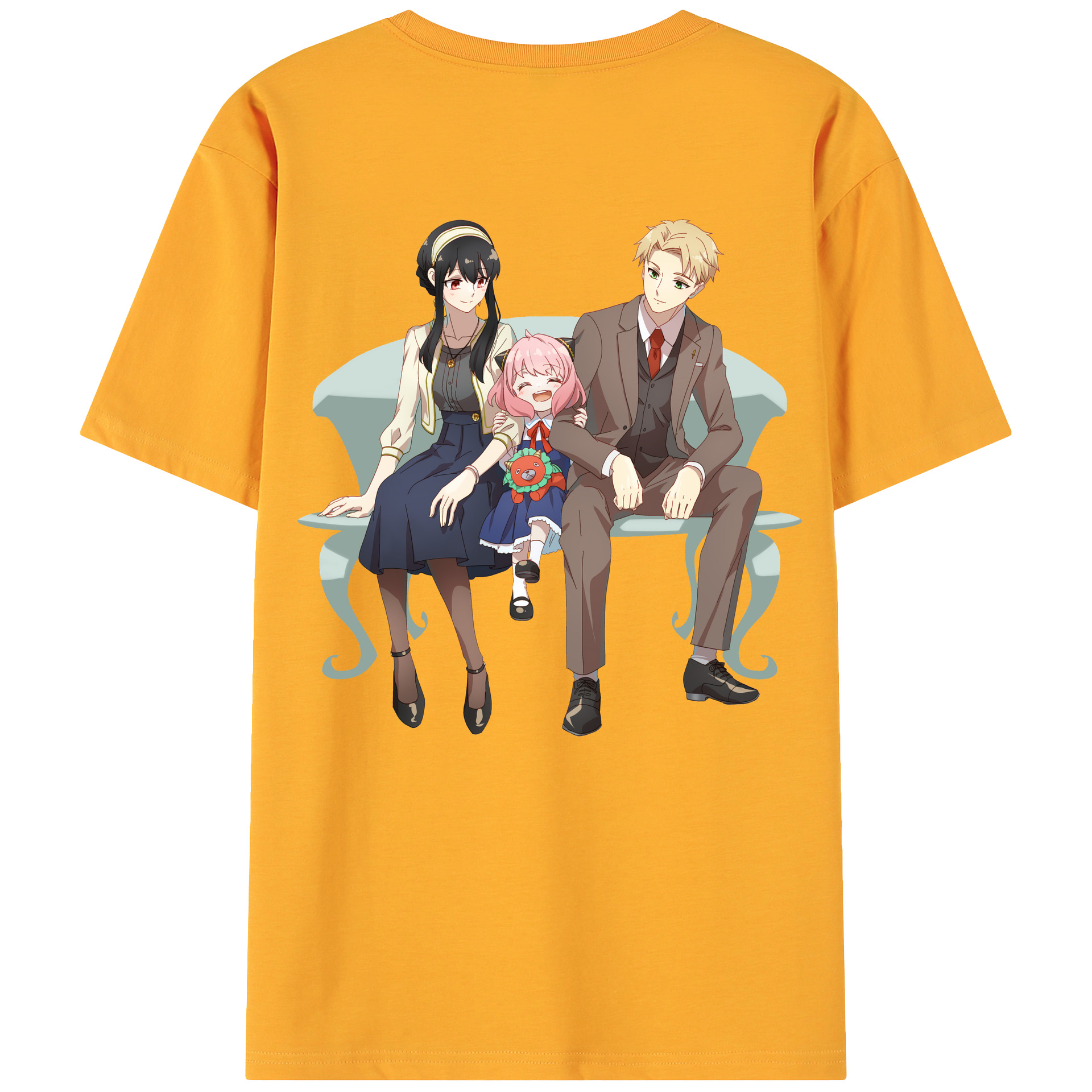 （画像用） SPY×FAMILY间谍家家酒 綿100％ メンズ半袖Tシャツ（バックプリント） 通気性