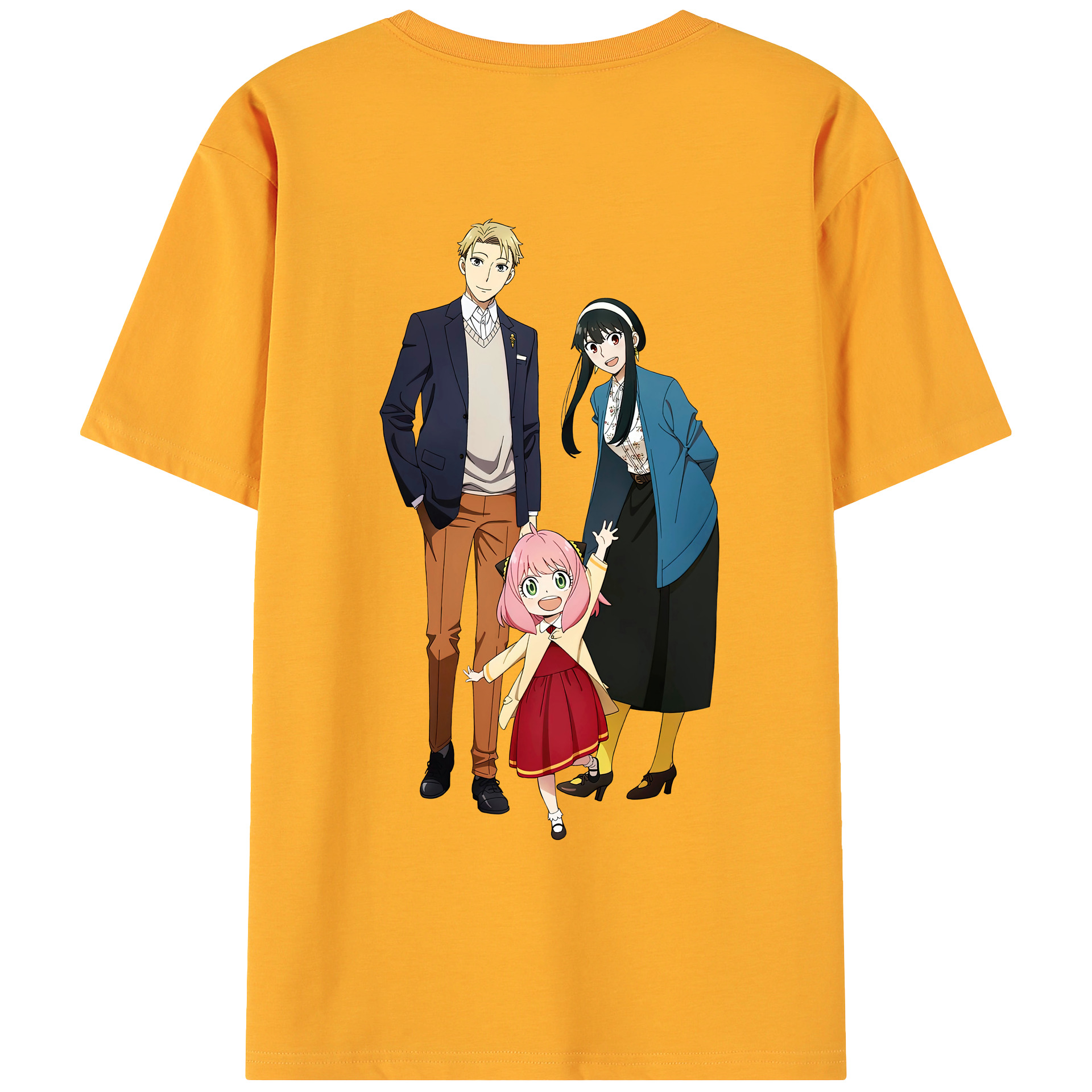 （画像用） SPY×FAMILY间谍家家酒 綿100％ メンズ半袖Tシャツ（バックプリント） 通気性