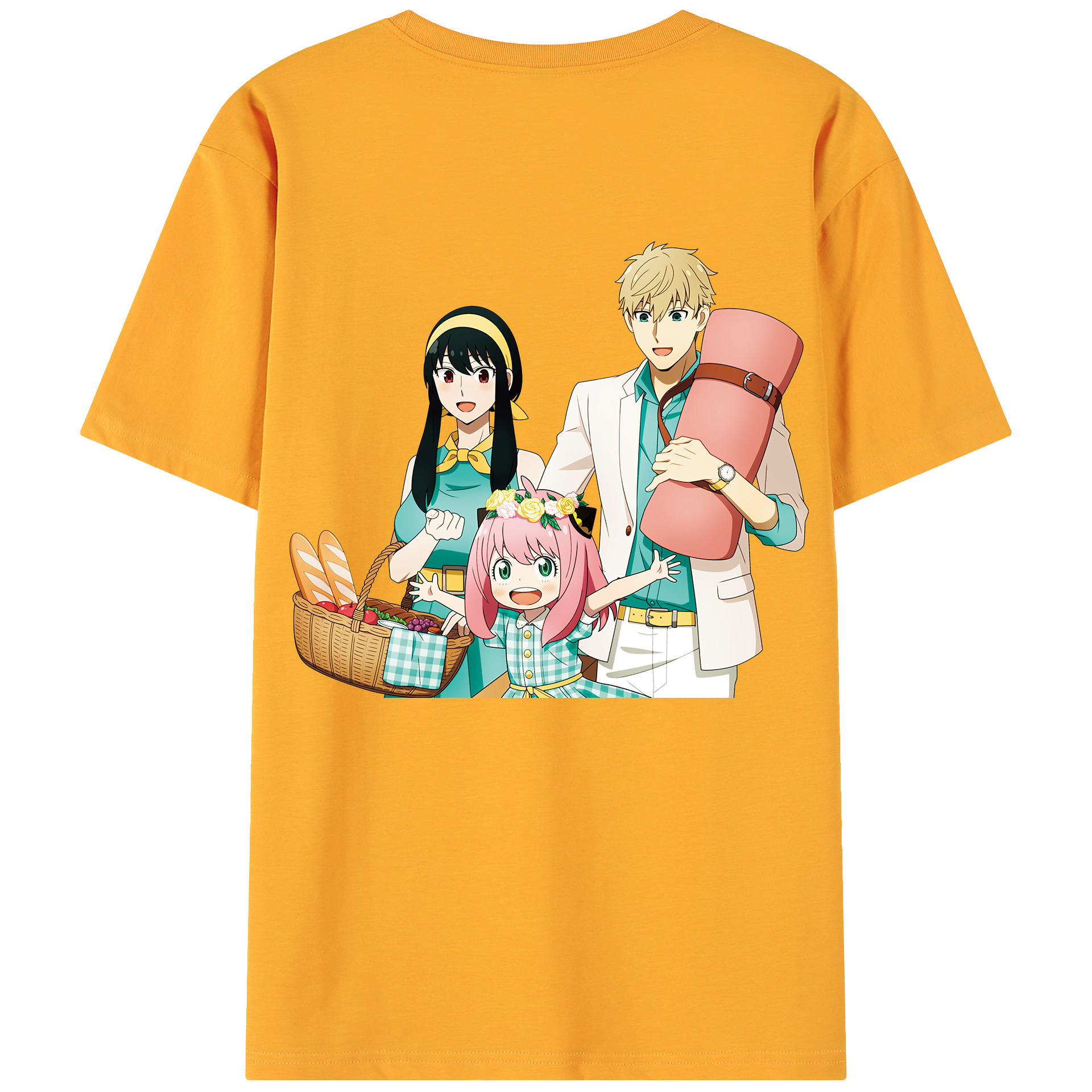 （画像用） SPY×FAMILY间谍家家酒 綿100％ メンズ半袖Tシャツ（バックプリント） 通気性