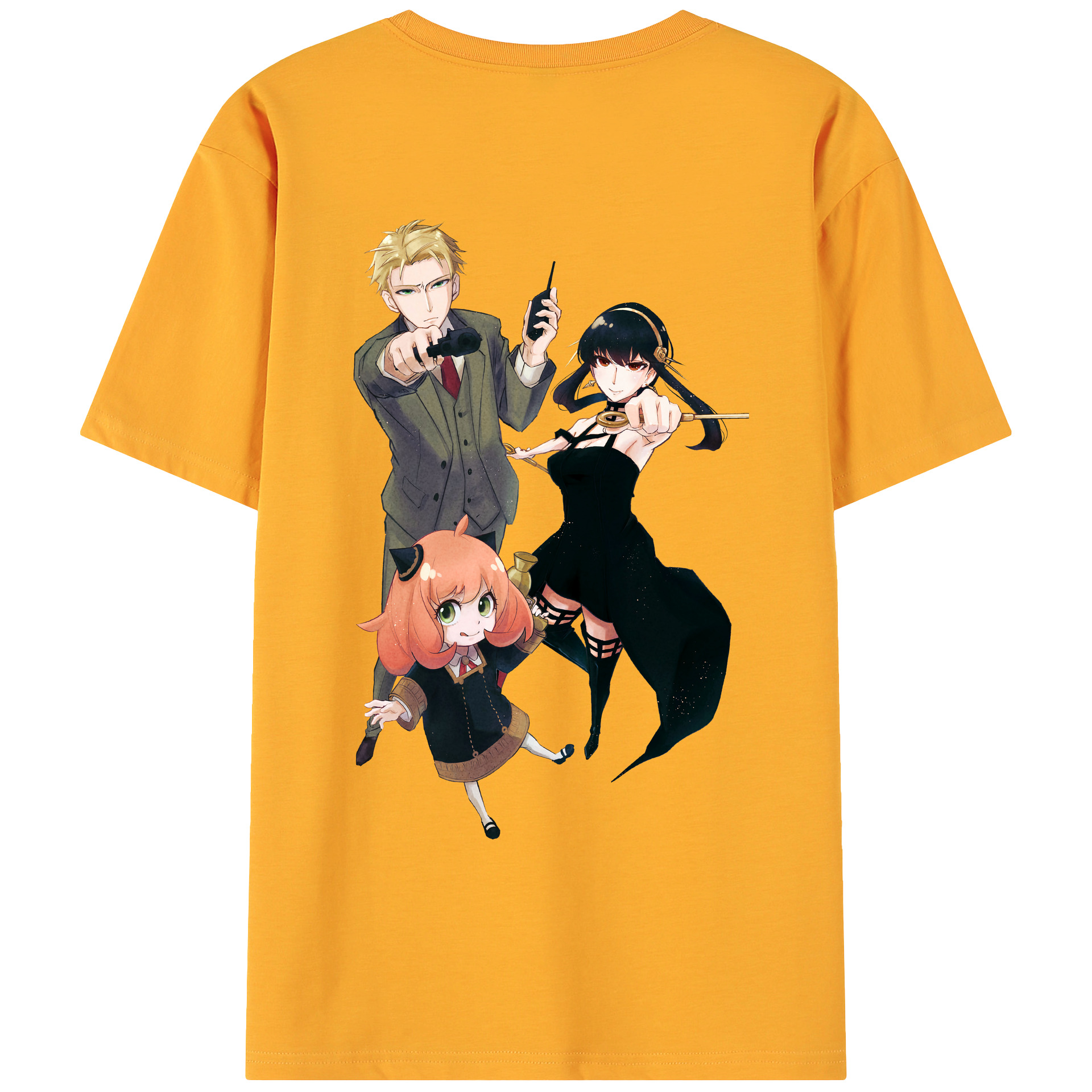 （画像用） SPY×FAMILY间谍家家酒 綿100％ メンズ半袖Tシャツ（バックプリント） 通気性