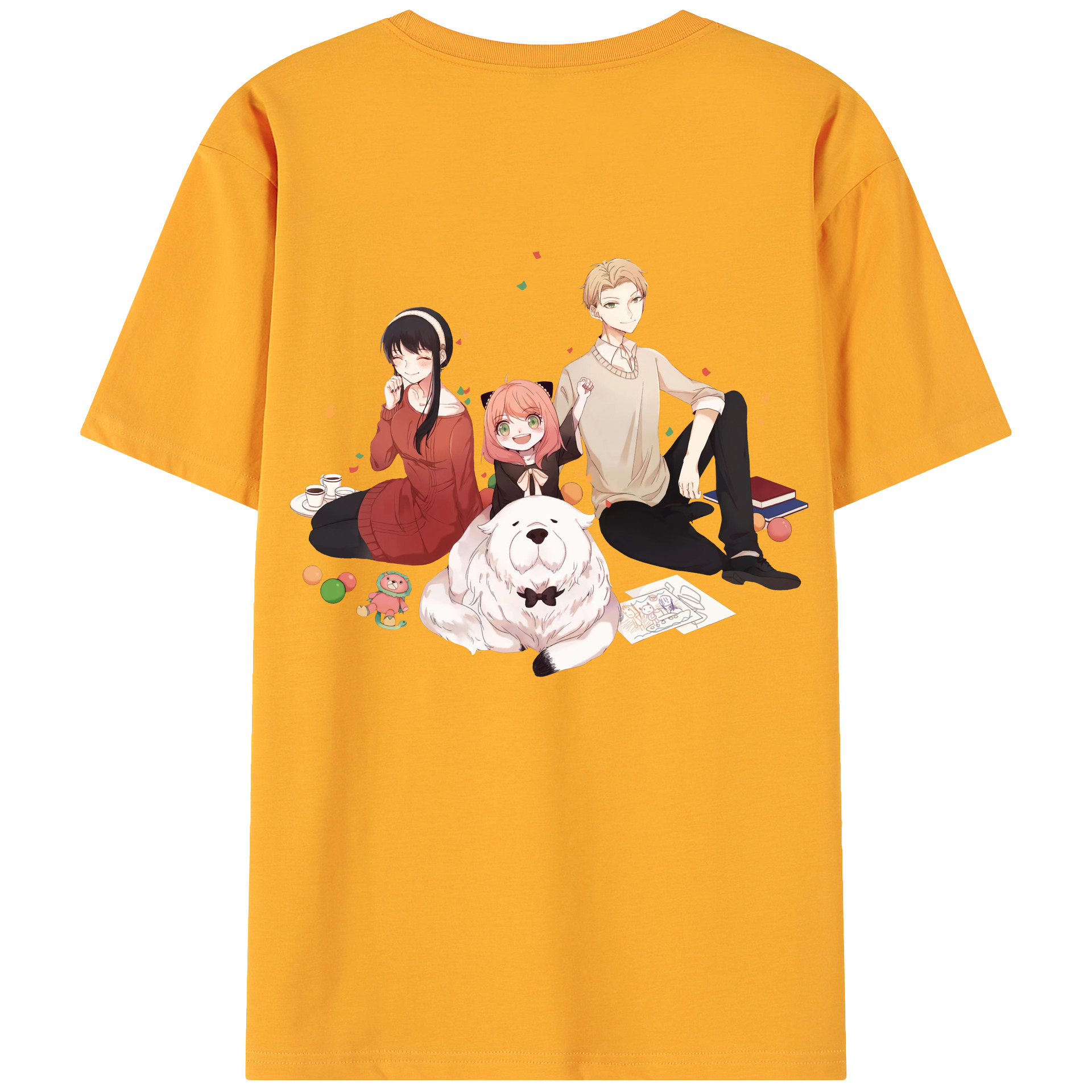 （画像用） SPY×FAMILY间谍家家酒 綿100％ メンズ半袖Tシャツ（バックプリント） 通気性
