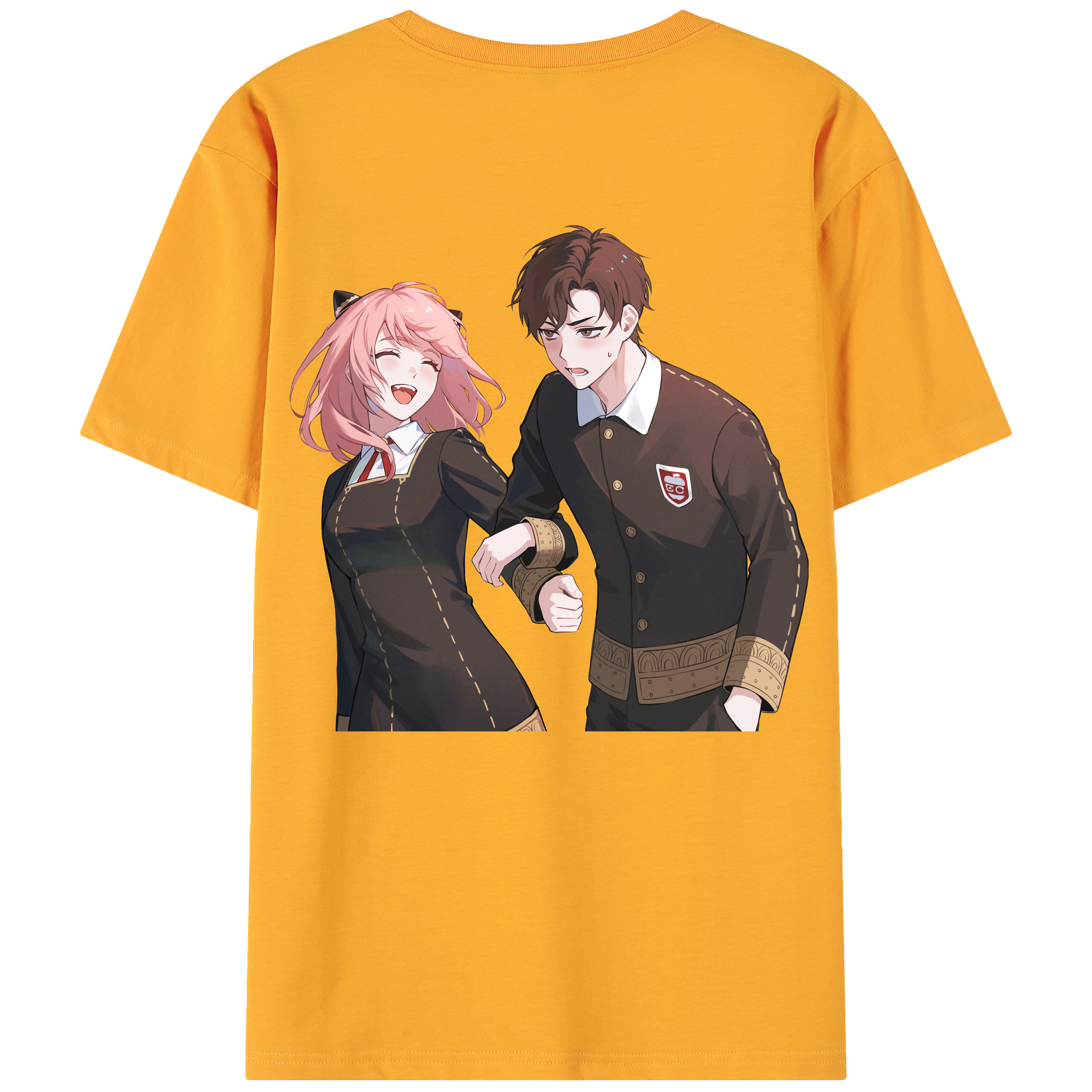（画像用） SPY×FAMILY间谍家家酒 綿100％ メンズ半袖Tシャツ（バックプリント） 通気性