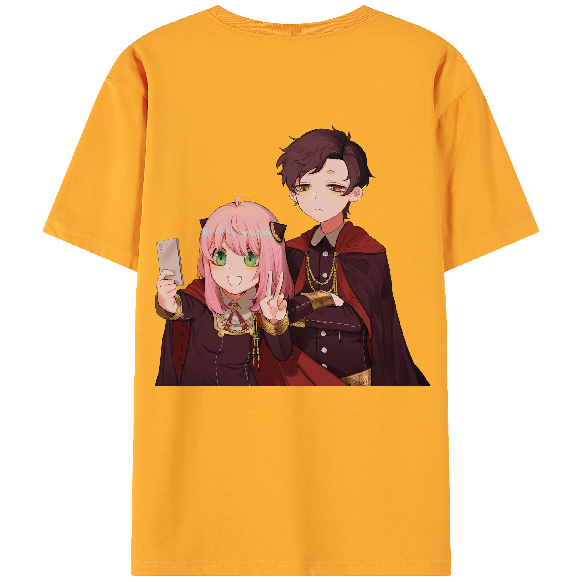 （画像用） SPY×FAMILY间谍家家酒 綿100％ メンズ半袖Tシャツ（バックプリント） 通気性