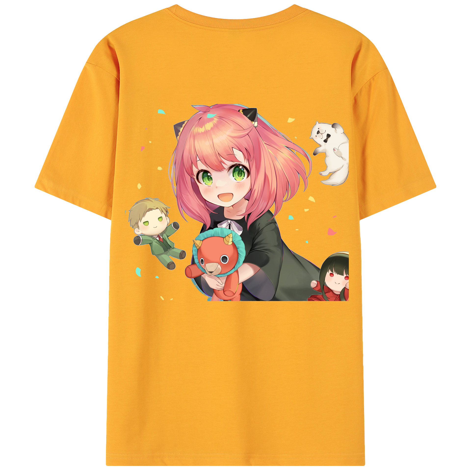 （画像用） SPY×FAMILY间谍家家酒 綿100％ メンズ半袖Tシャツ（バックプリント） 通気性