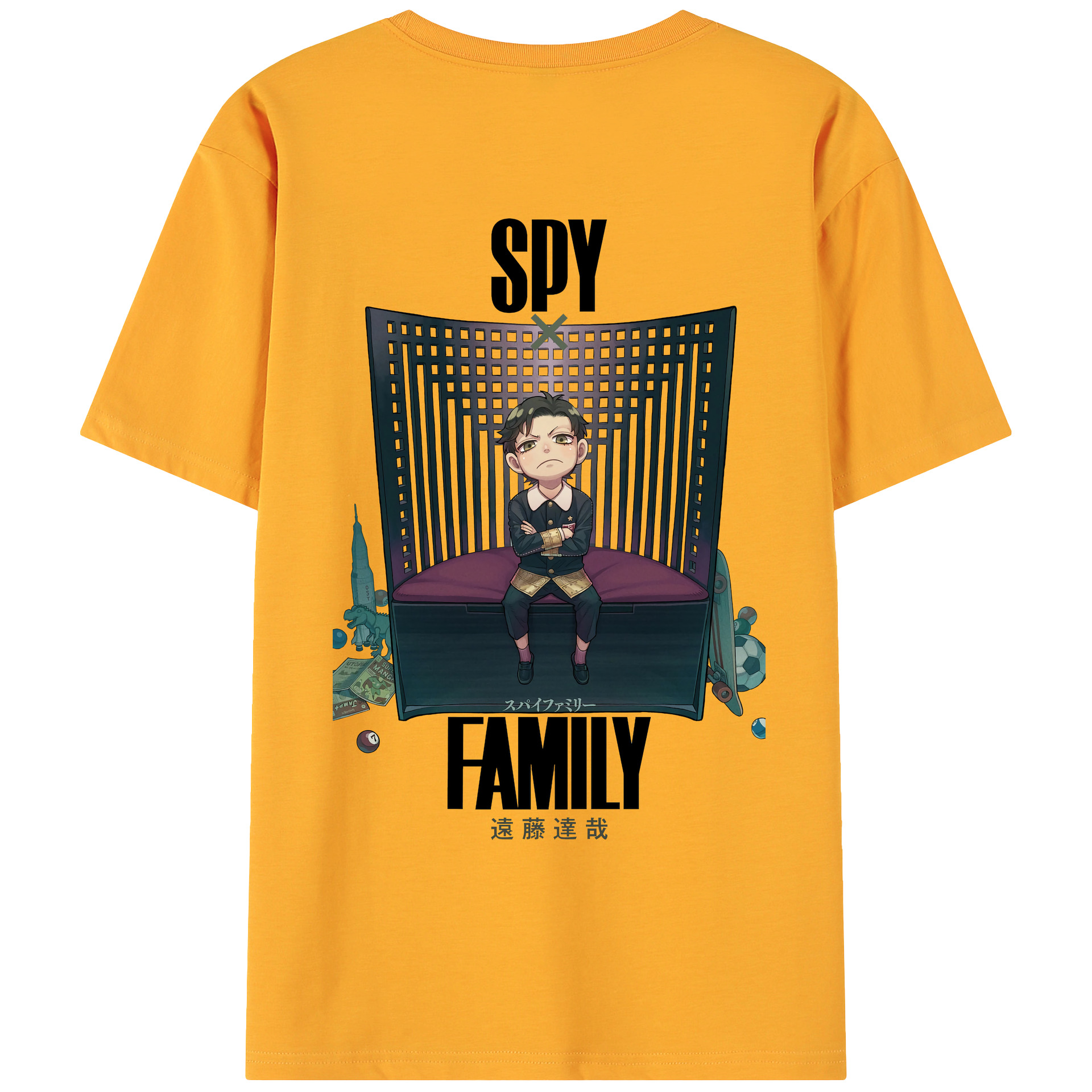 （画像用） SPY×FAMILY间谍家家酒 綿100％ メンズ半袖Tシャツ（バックプリント） 通気性