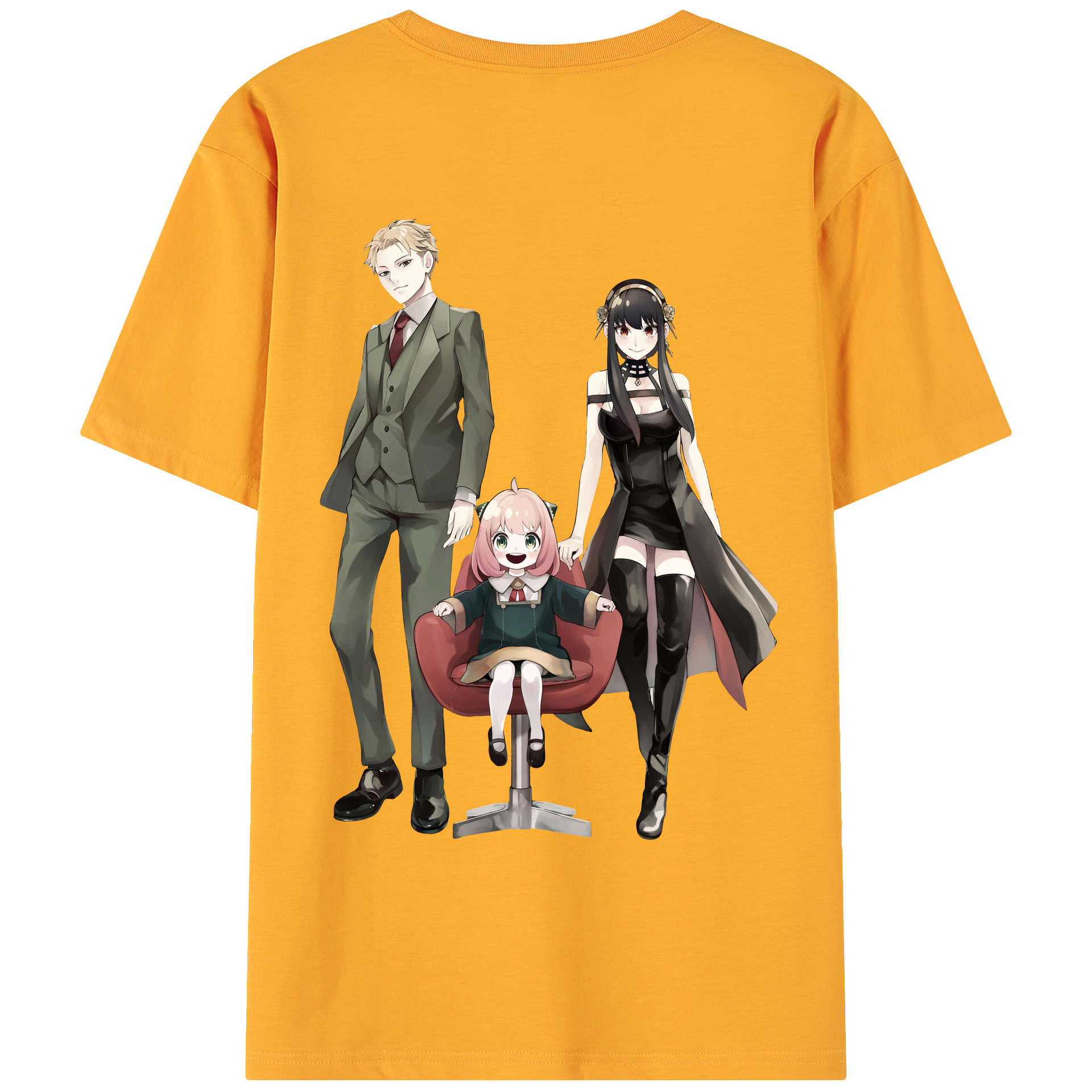 （画像用） SPY×FAMILY间谍家家酒 綿100％ メンズ半袖Tシャツ（バックプリント） 通気性