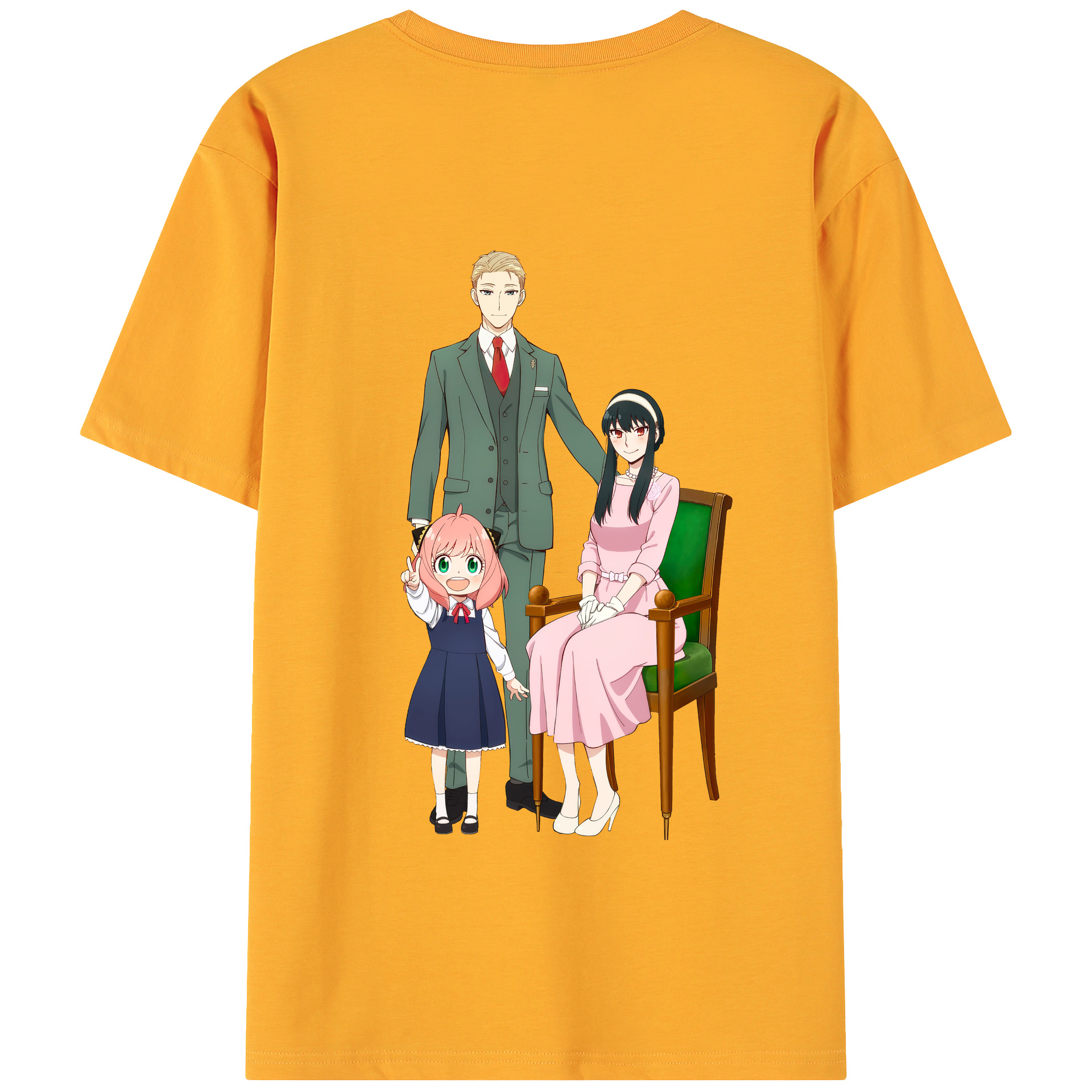 （画像用） SPY×FAMILY间谍家家酒 綿100％ メンズ半袖Tシャツ（バックプリント） 通気性