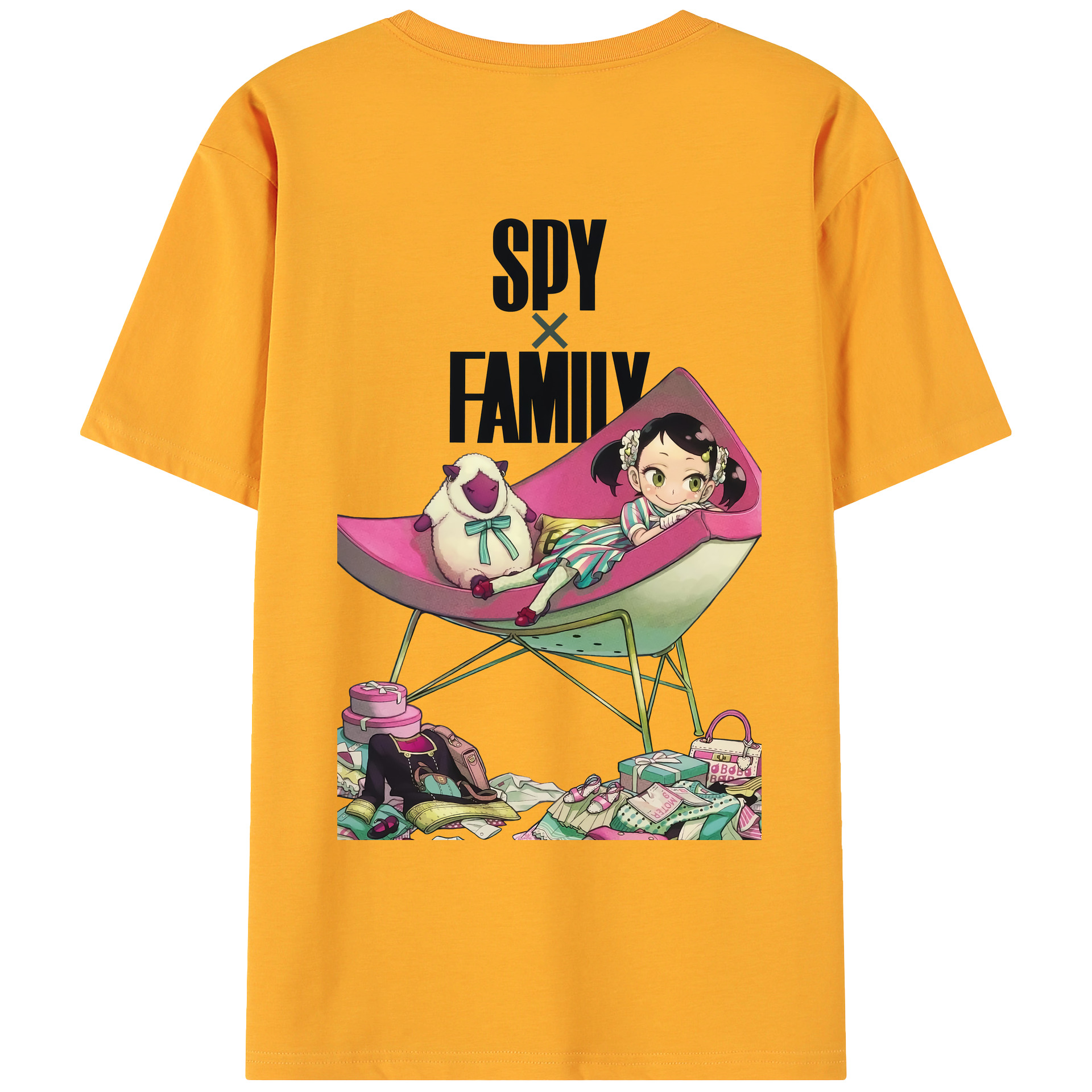 （画像用） SPY×FAMILY间谍家家酒 綿100％ メンズ半袖Tシャツ（バックプリント） 通気性
