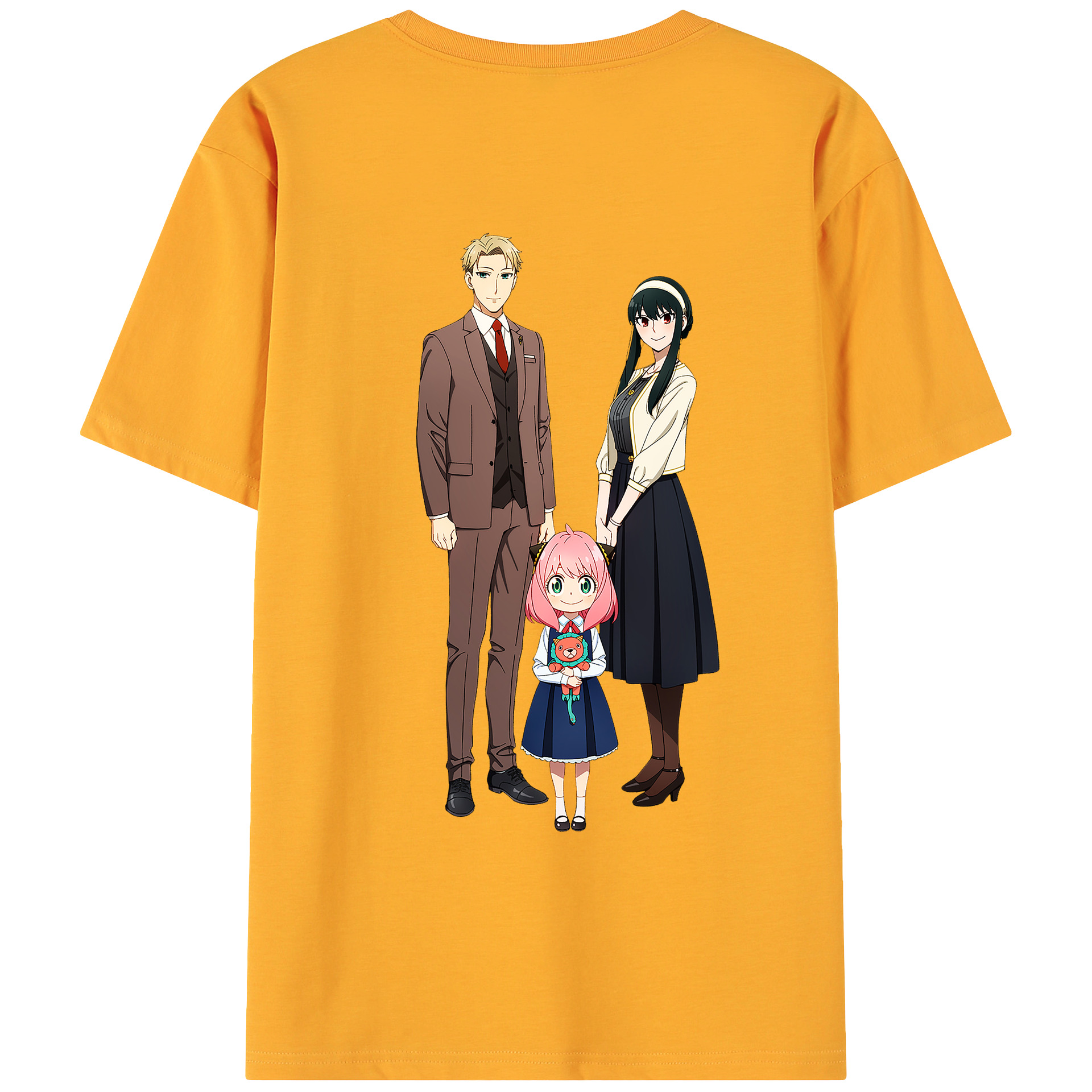 （画像用） SPY×FAMILY间谍家家酒 綿100％ メンズ半袖Tシャツ（バックプリント） 通気性