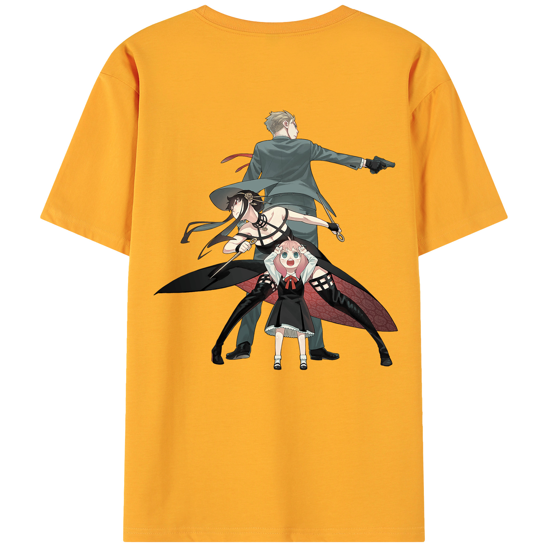 （画像用） SPY×FAMILY间谍家家酒 綿100％ メンズ半袖Tシャツ（バックプリント） 通気性