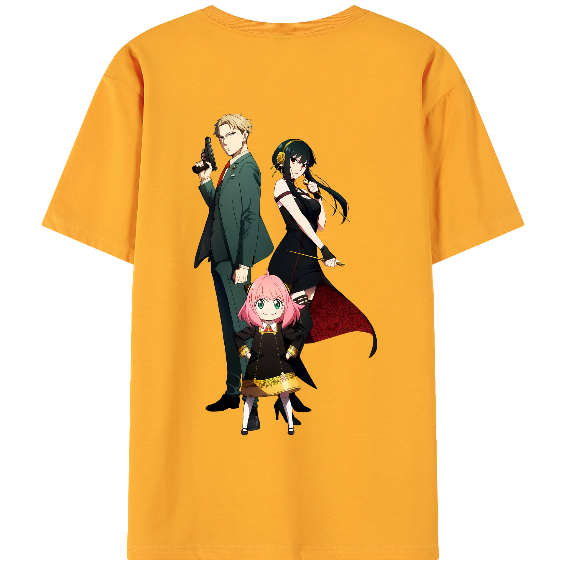 （画像用） SPY×FAMILY间谍家家酒 綿100％ メンズ半袖Tシャツ（バックプリント） 通気性