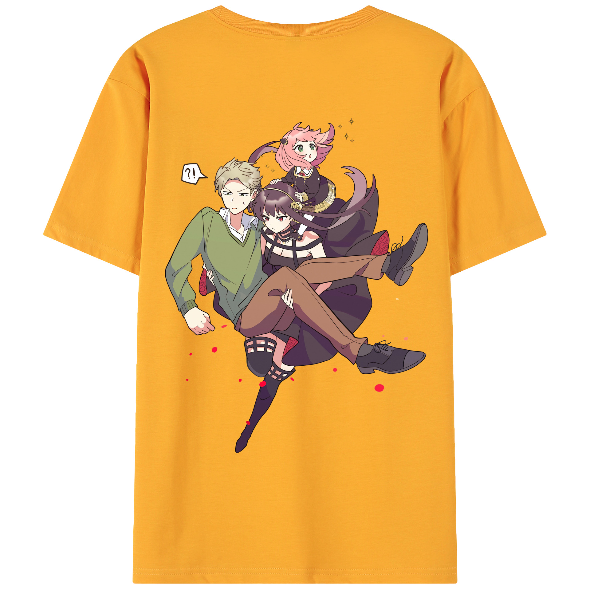 （画像用） SPY×FAMILY间谍家家酒 綿100％ メンズ半袖Tシャツ（バックプリント） 通気性
