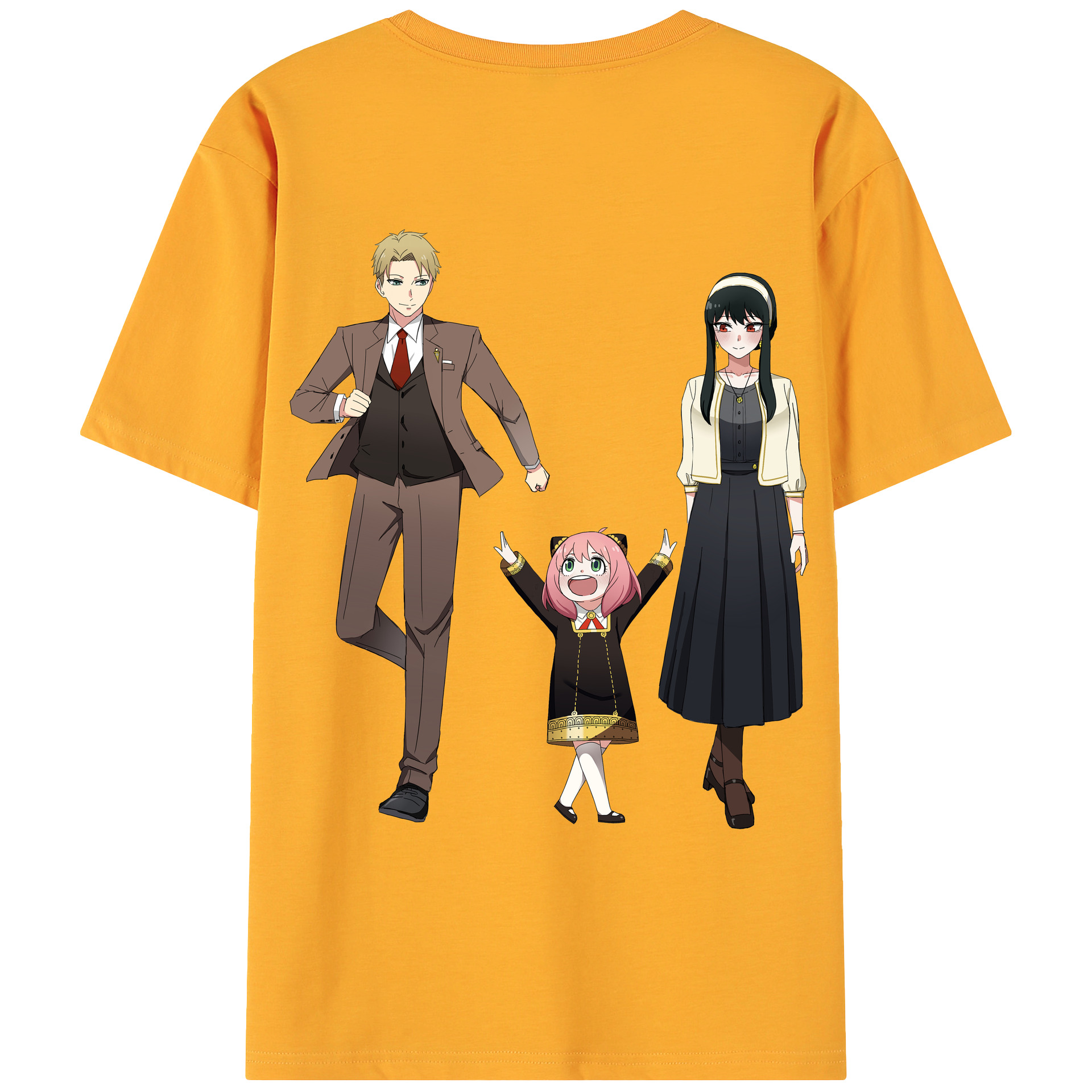 （画像用） SPY×FAMILY间谍家家酒 綿100％ メンズ半袖Tシャツ（バックプリント） 通気性