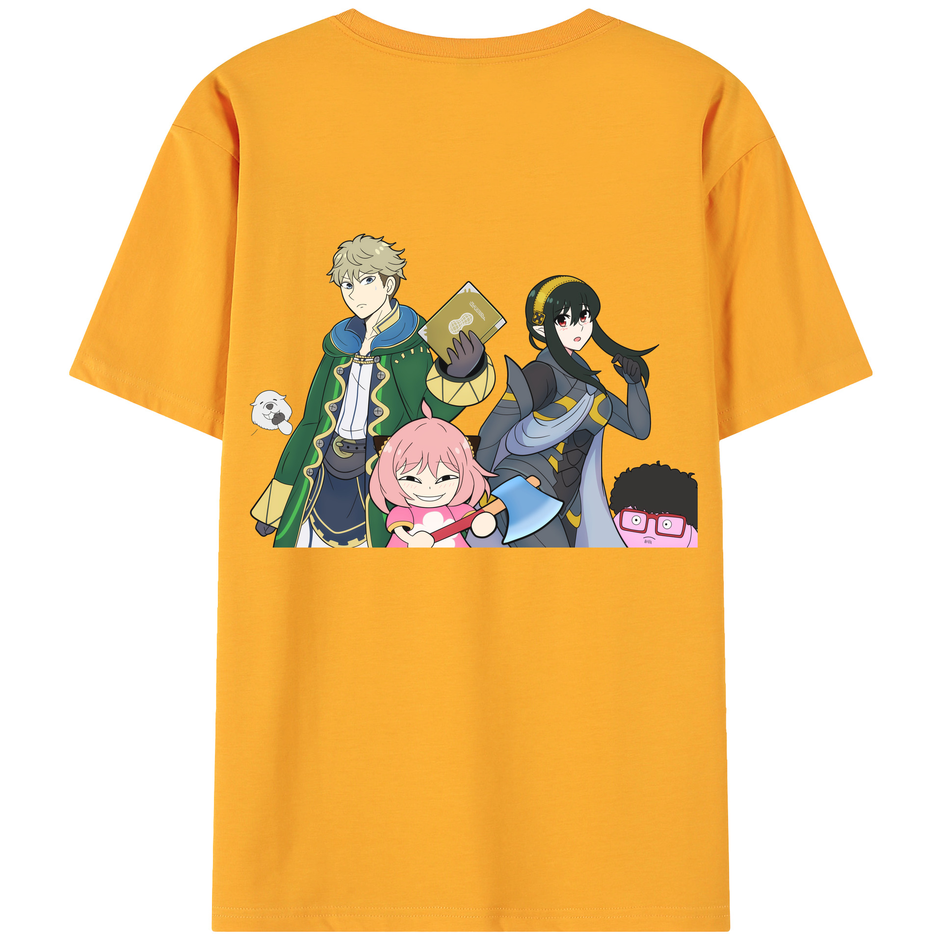 （画像用） SPY×FAMILY间谍家家酒 綿100％ メンズ半袖Tシャツ（バックプリント） 通気性