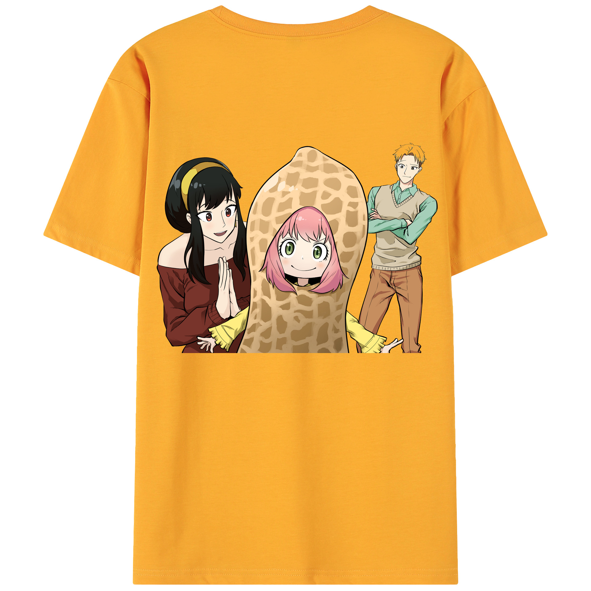 （画像用） SPY×FAMILY间谍家家酒 綿100％ メンズ半袖Tシャツ（バックプリント） 通気性
