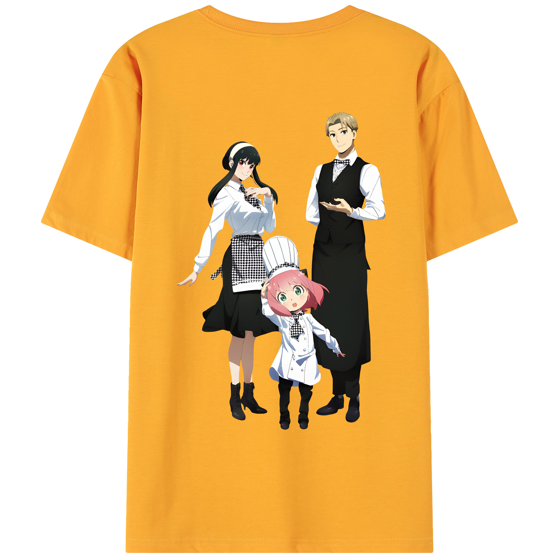 （画像用） SPY×FAMILY间谍家家酒 綿100％ メンズ半袖Tシャツ（バックプリント） 通気性