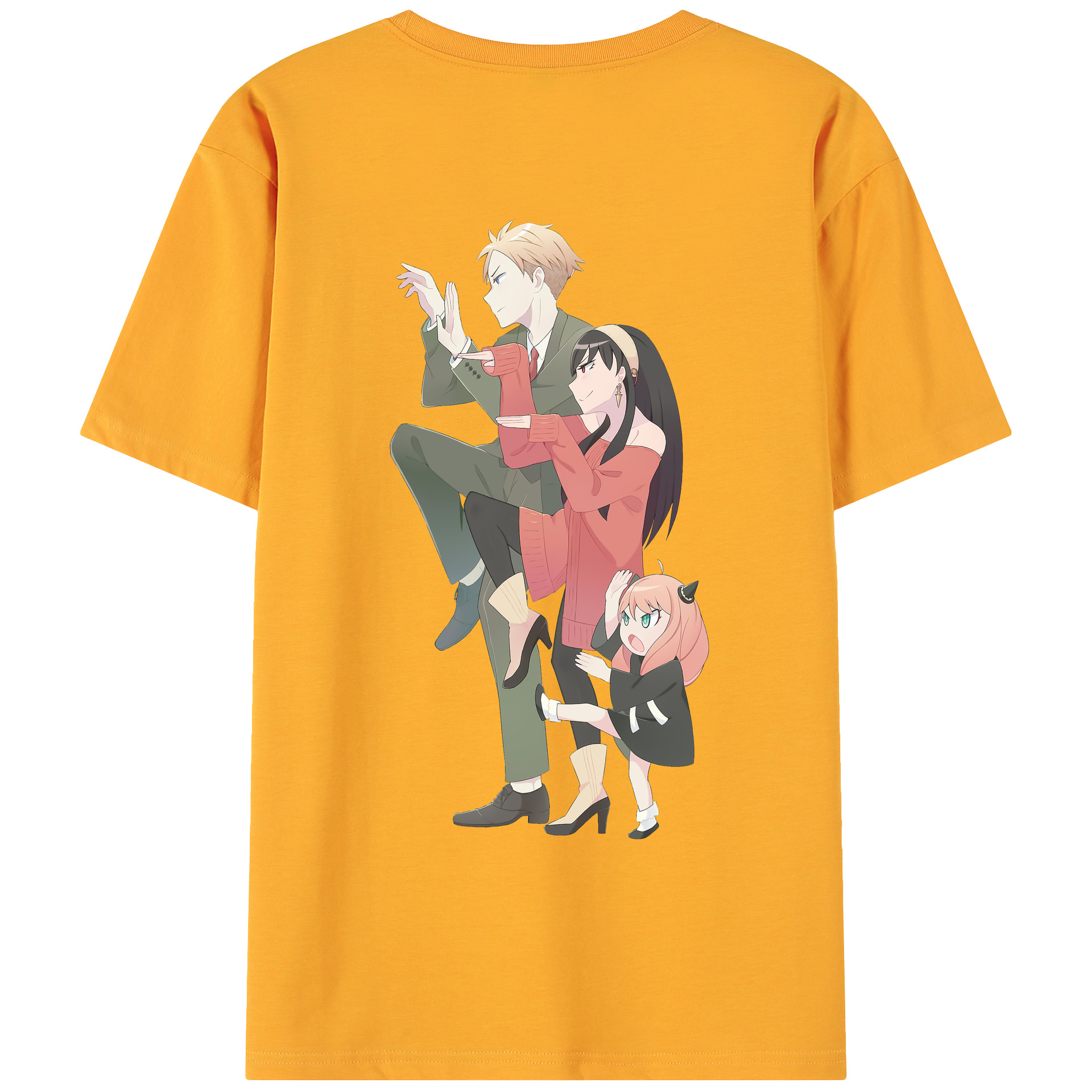 （画像用） SPY×FAMILY间谍家家酒 綿100％ メンズ半袖Tシャツ（バックプリント） 通気性