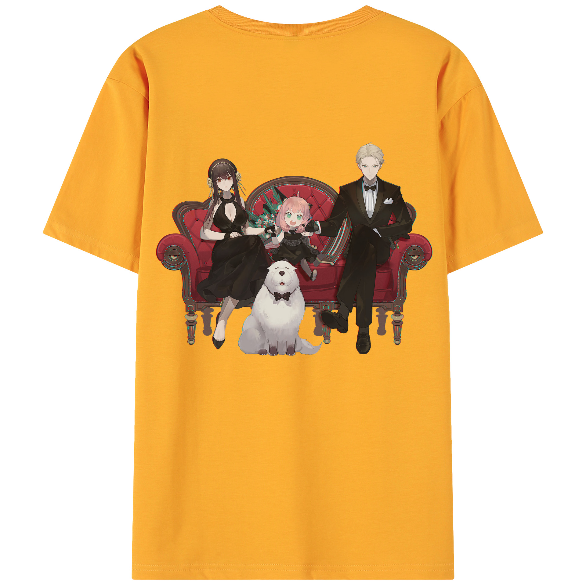（画像用） SPY×FAMILY间谍家家酒 綿100％ メンズ半袖Tシャツ（バックプリント） 通気性