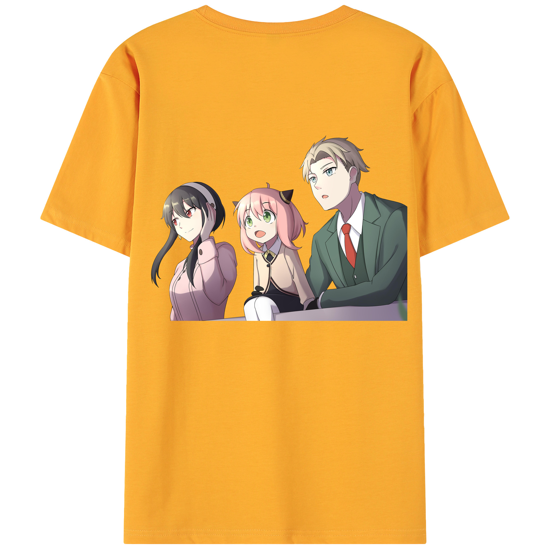 （画像用） SPY×FAMILY间谍家家酒 綿100％ メンズ半袖Tシャツ（バックプリント） 通気性