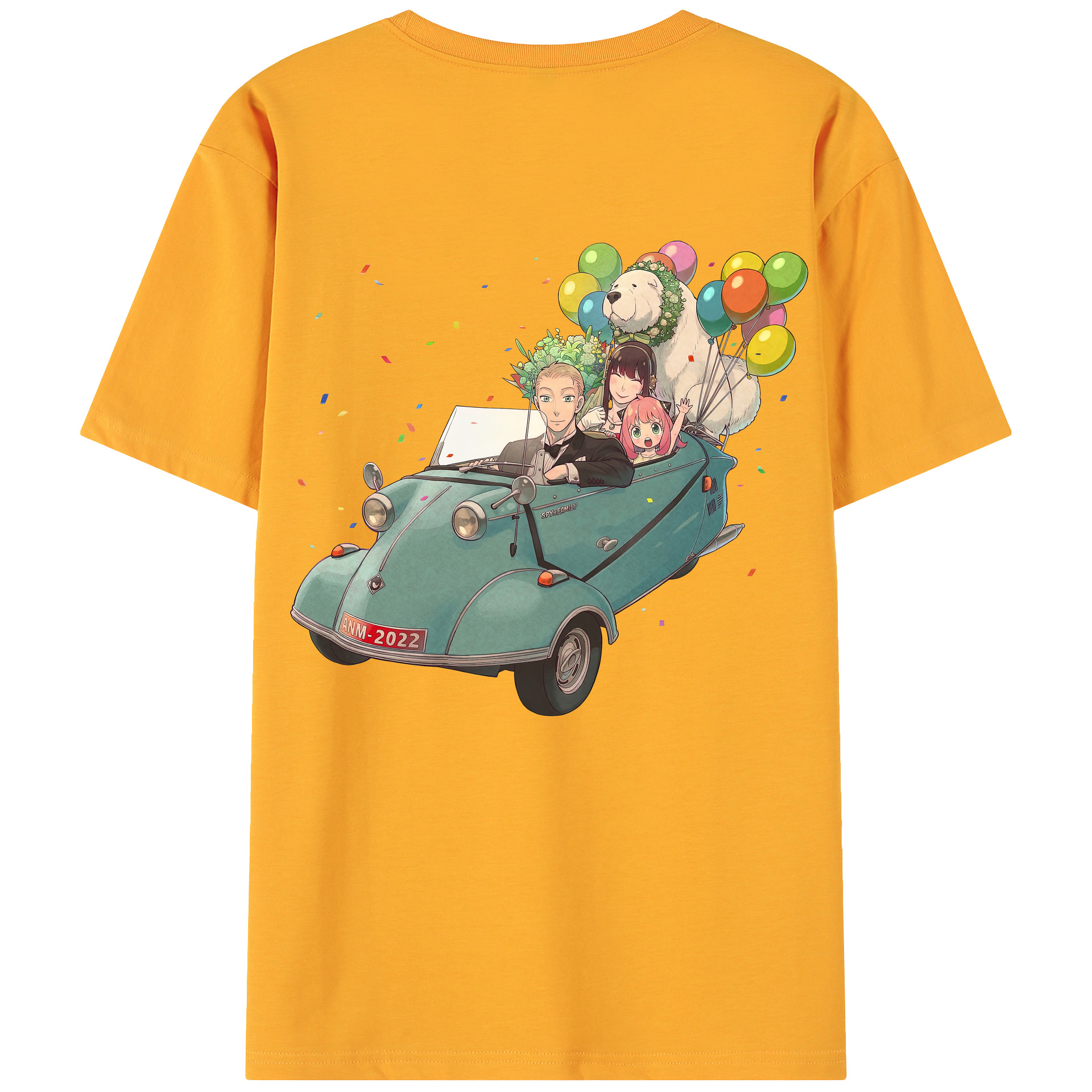 （画像用） SPY×FAMILY间谍家家酒 綿100％ メンズ半袖Tシャツ（バックプリント） 通気性