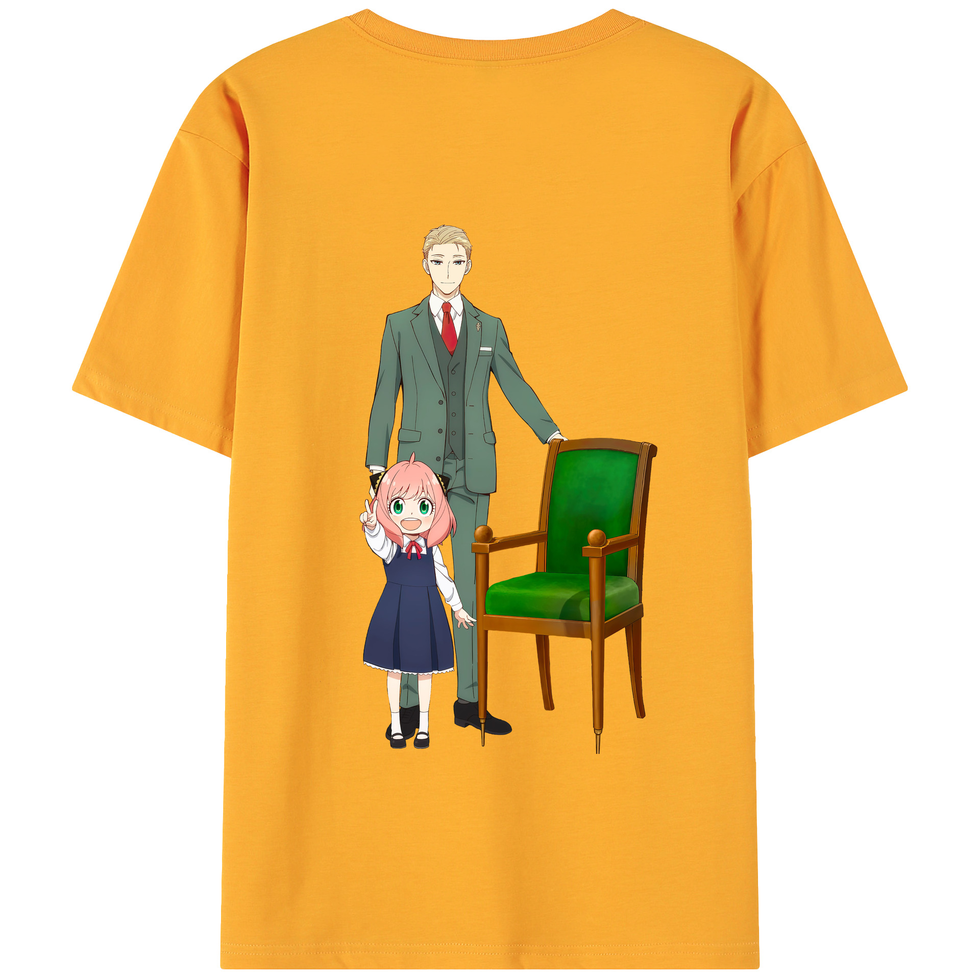 （画像用） SPY×FAMILY间谍家家酒 綿100％ メンズ半袖Tシャツ（バックプリント） 通気性