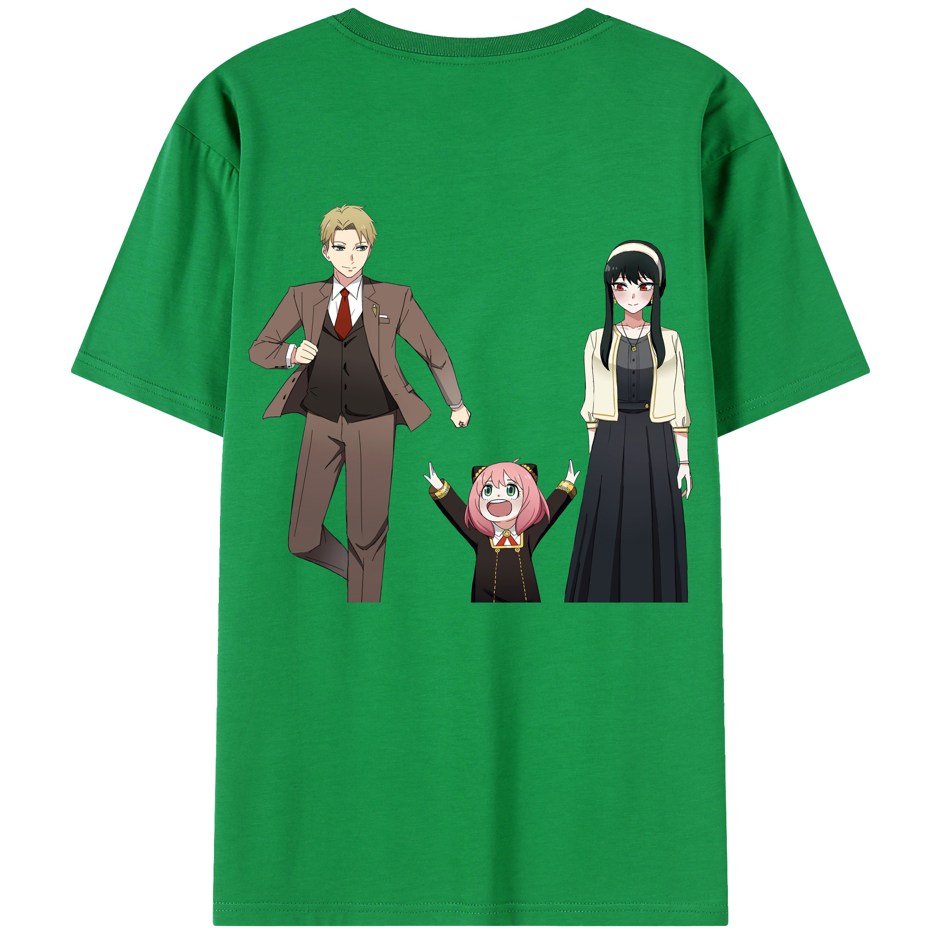 （画像用） SPY×FAMILY间谍家家酒 綿100％ メンズ半袖Tシャツ（バックプリント） 通気性