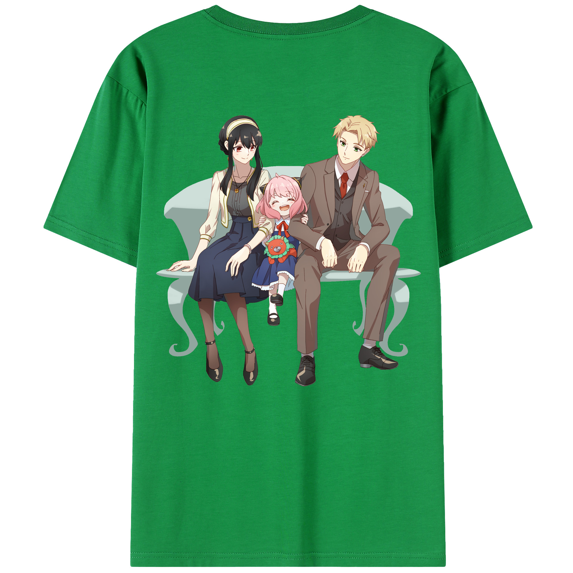 （画像用） SPY×FAMILY间谍家家酒 綿100％ メンズ半袖Tシャツ（バックプリント） 通気性