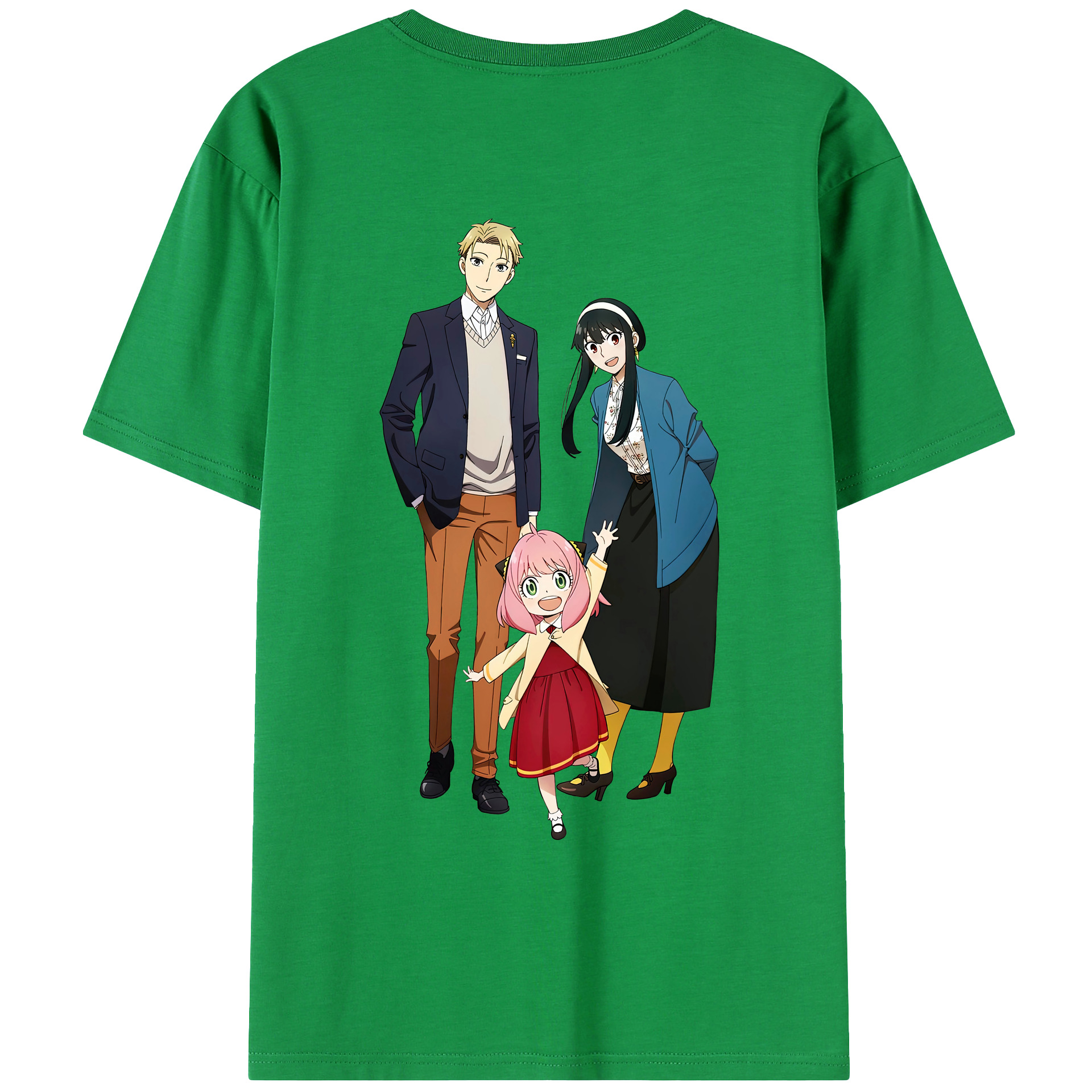 （画像用） SPY×FAMILY间谍家家酒 綿100％ メンズ半袖Tシャツ（バックプリント） 通気性