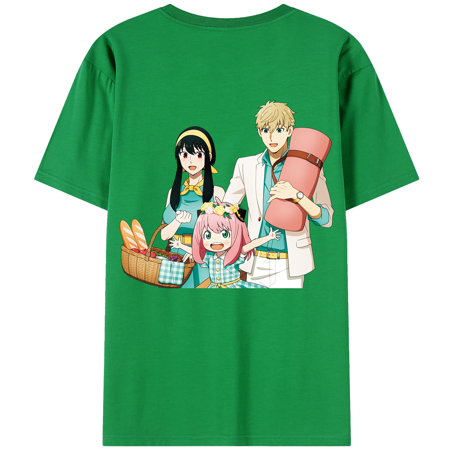 （画像用） SPY×FAMILY间谍家家酒 綿100％ メンズ半袖Tシャツ（バックプリント） 通気性