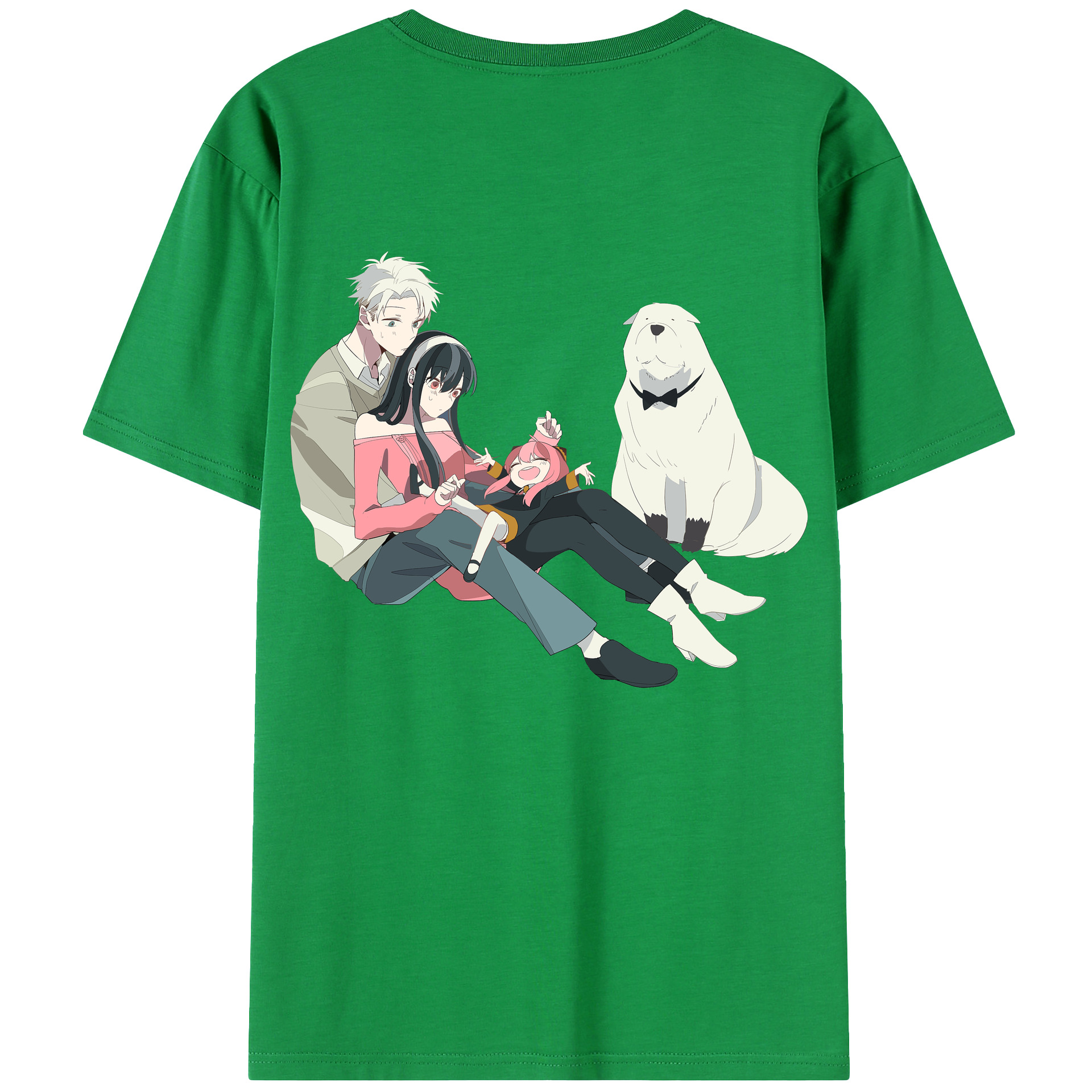 （画像用） SPY×FAMILY间谍家家酒 綿100％ メンズ半袖Tシャツ（バックプリント） 通気性