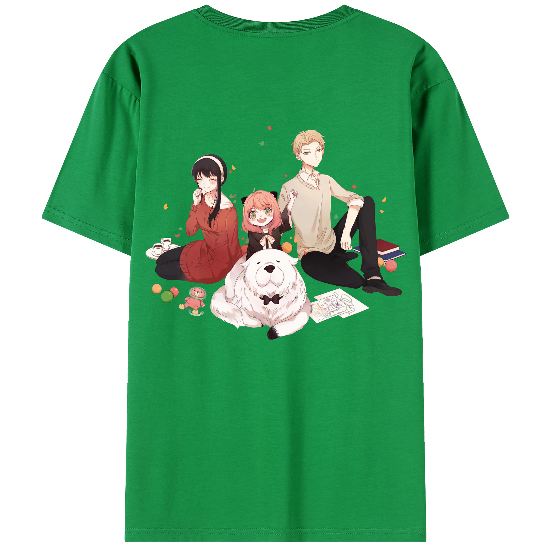 （画像用） SPY×FAMILY间谍家家酒 綿100％ メンズ半袖Tシャツ（バックプリント） 通気性