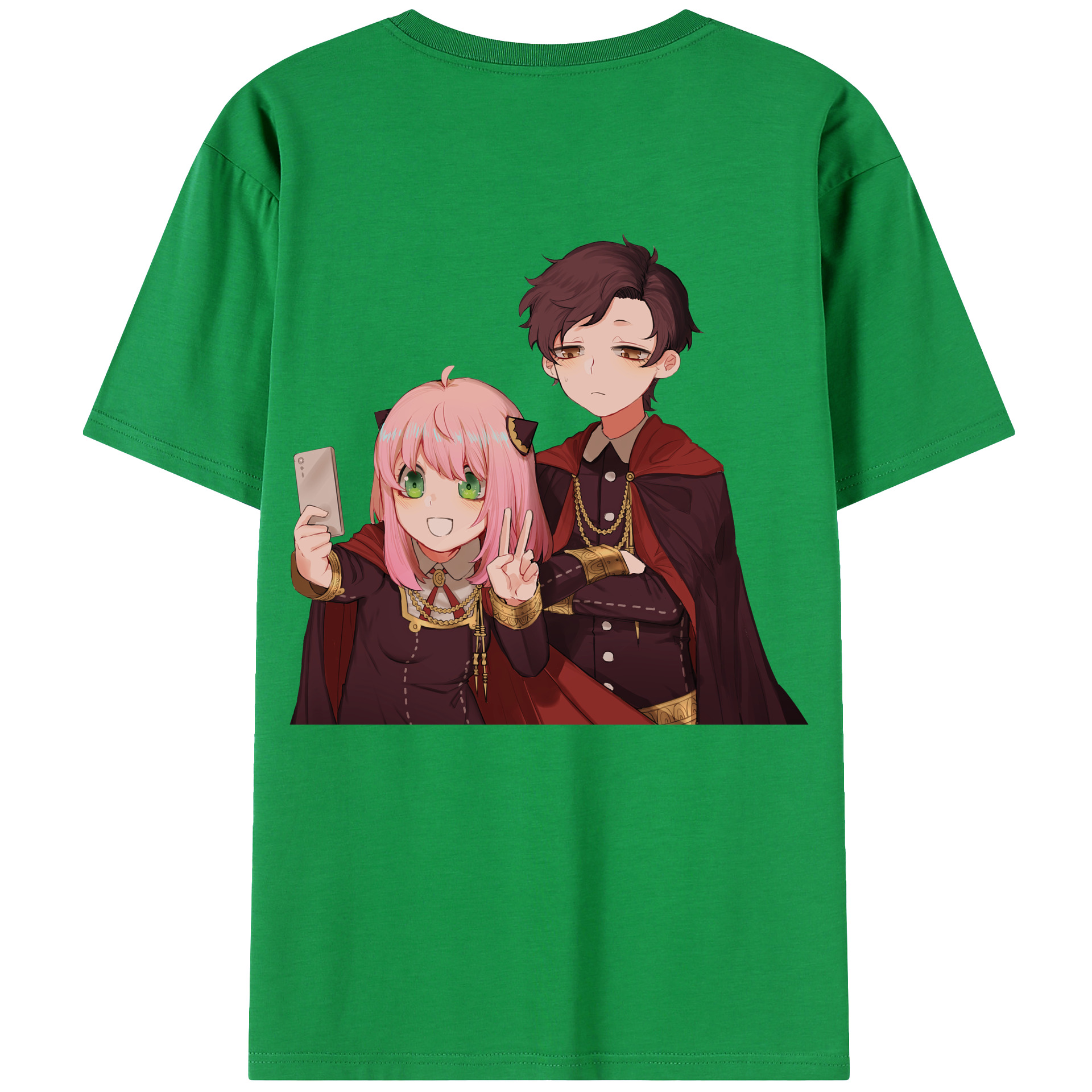 （画像用） SPY×FAMILY间谍家家酒 綿100％ メンズ半袖Tシャツ（バックプリント） 通気性
