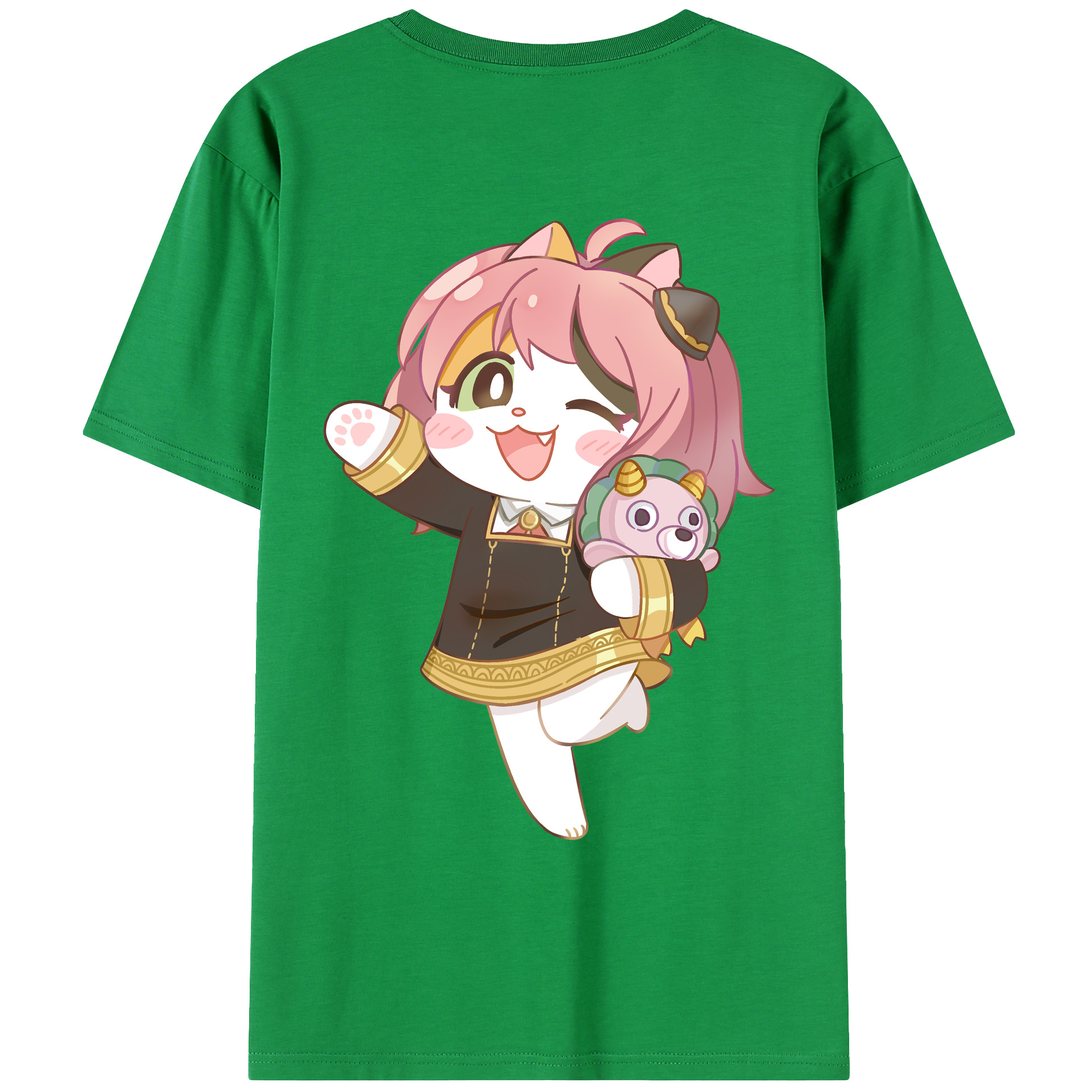（画像用） SPY×FAMILY间谍家家酒 綿100％ メンズ半袖Tシャツ（バックプリント） 通気性