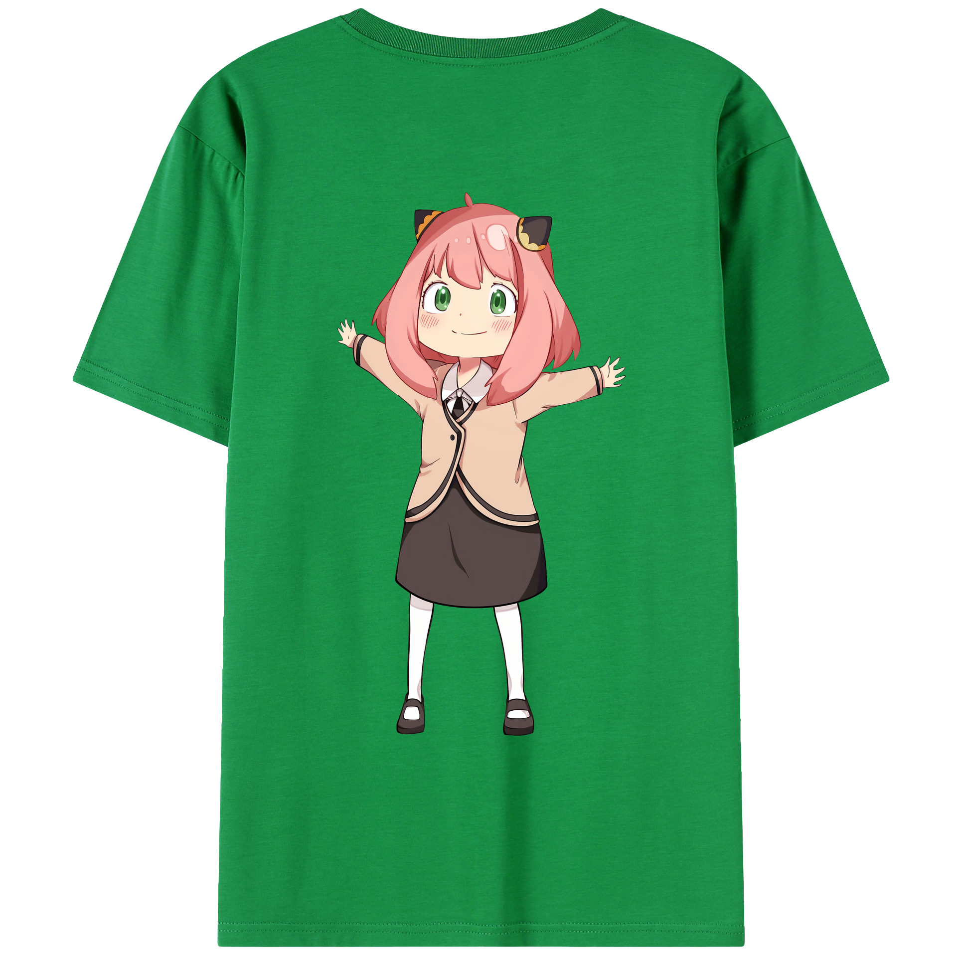 （画像用） SPY×FAMILY间谍家家酒 綿100％ メンズ半袖Tシャツ（バックプリント） 通気性