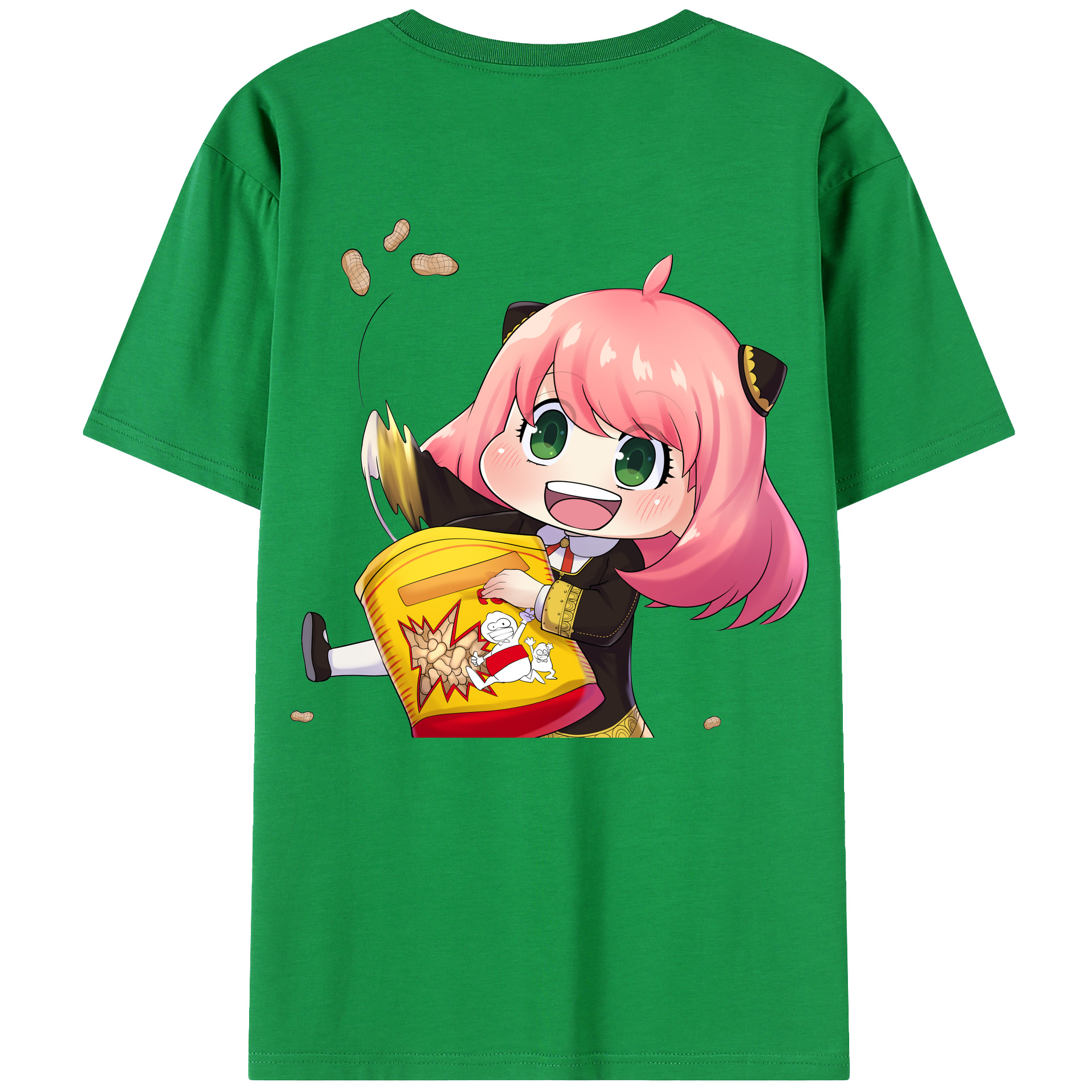 （画像用） SPY×FAMILY间谍家家酒 綿100％ メンズ半袖Tシャツ（バックプリント） 通気性