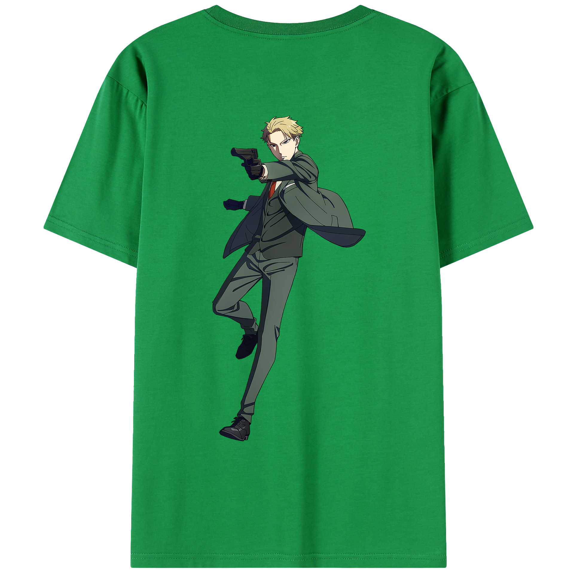 （画像用） SPY×FAMILY间谍家家酒 綿100％ メンズ半袖Tシャツ（バックプリント） 通気性